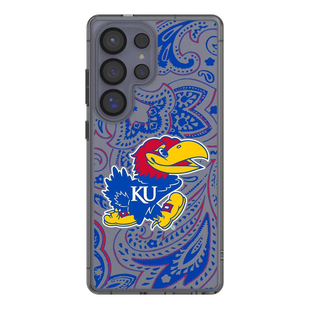 University of Kansas Jayhawks Paisley Clear Phone Case for Samsung Galaxy