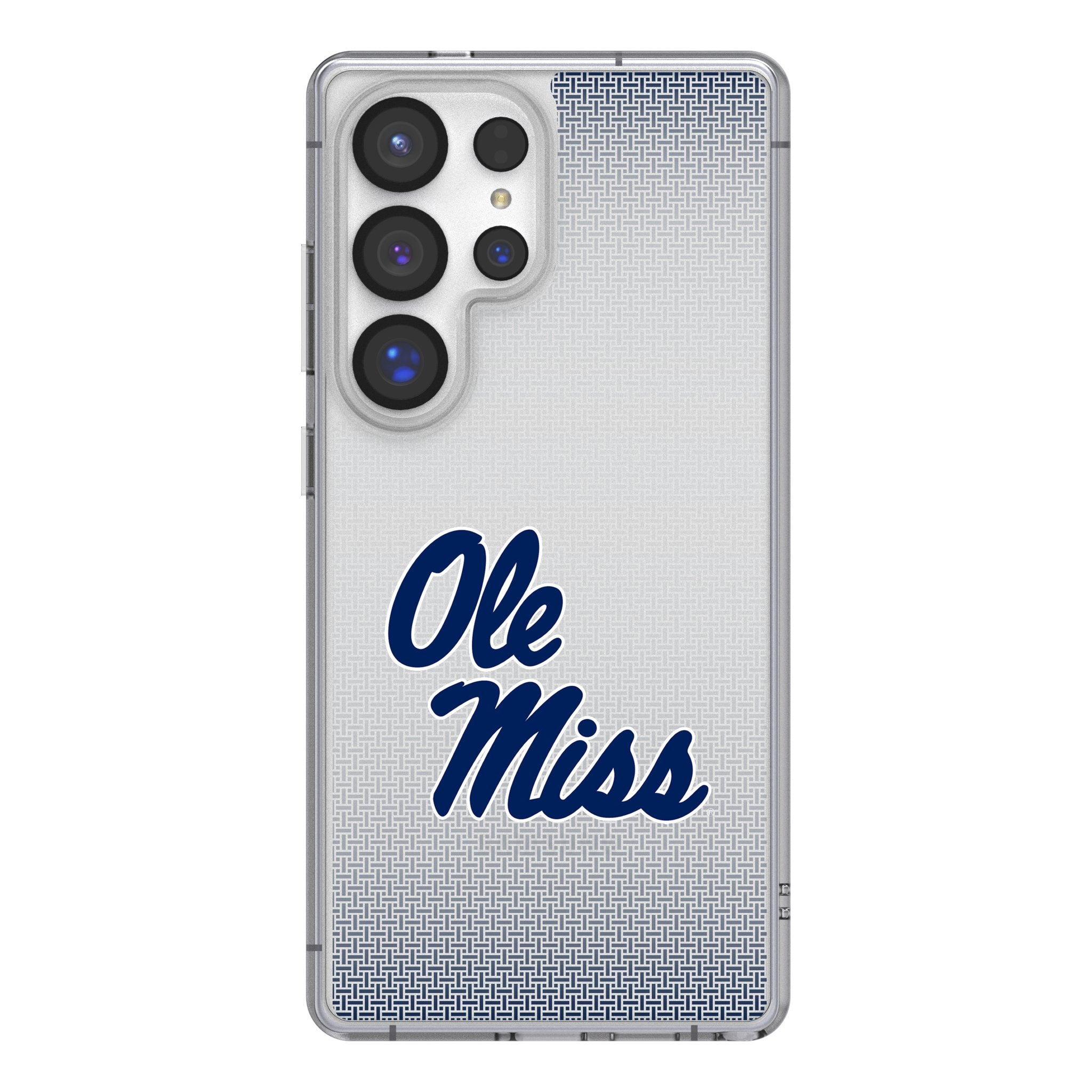 University of Mississippi Rebels Linen Clear Phone Case for Samsung Galaxy
