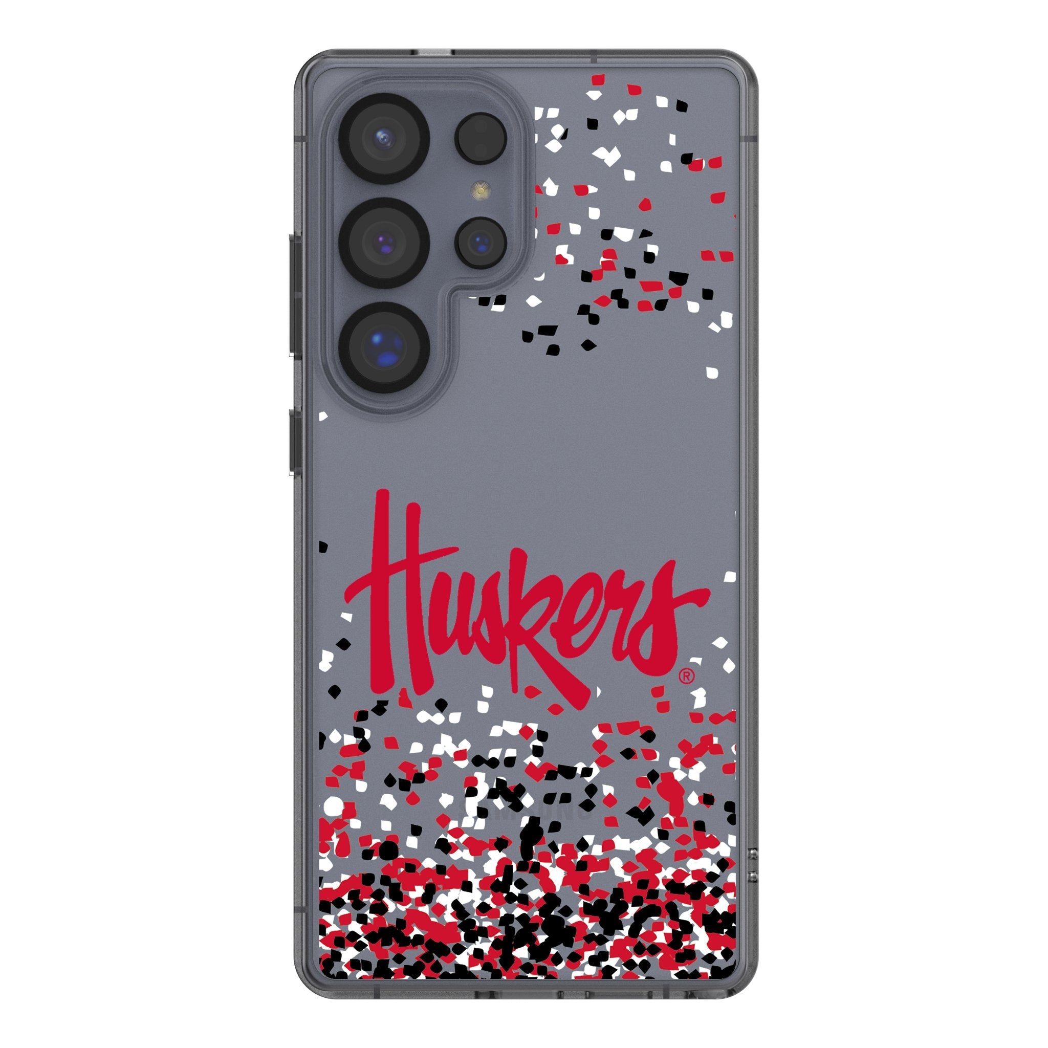 University of Nebraska Huskers Confetti Clear Phone Case for Samsung Galaxy 1