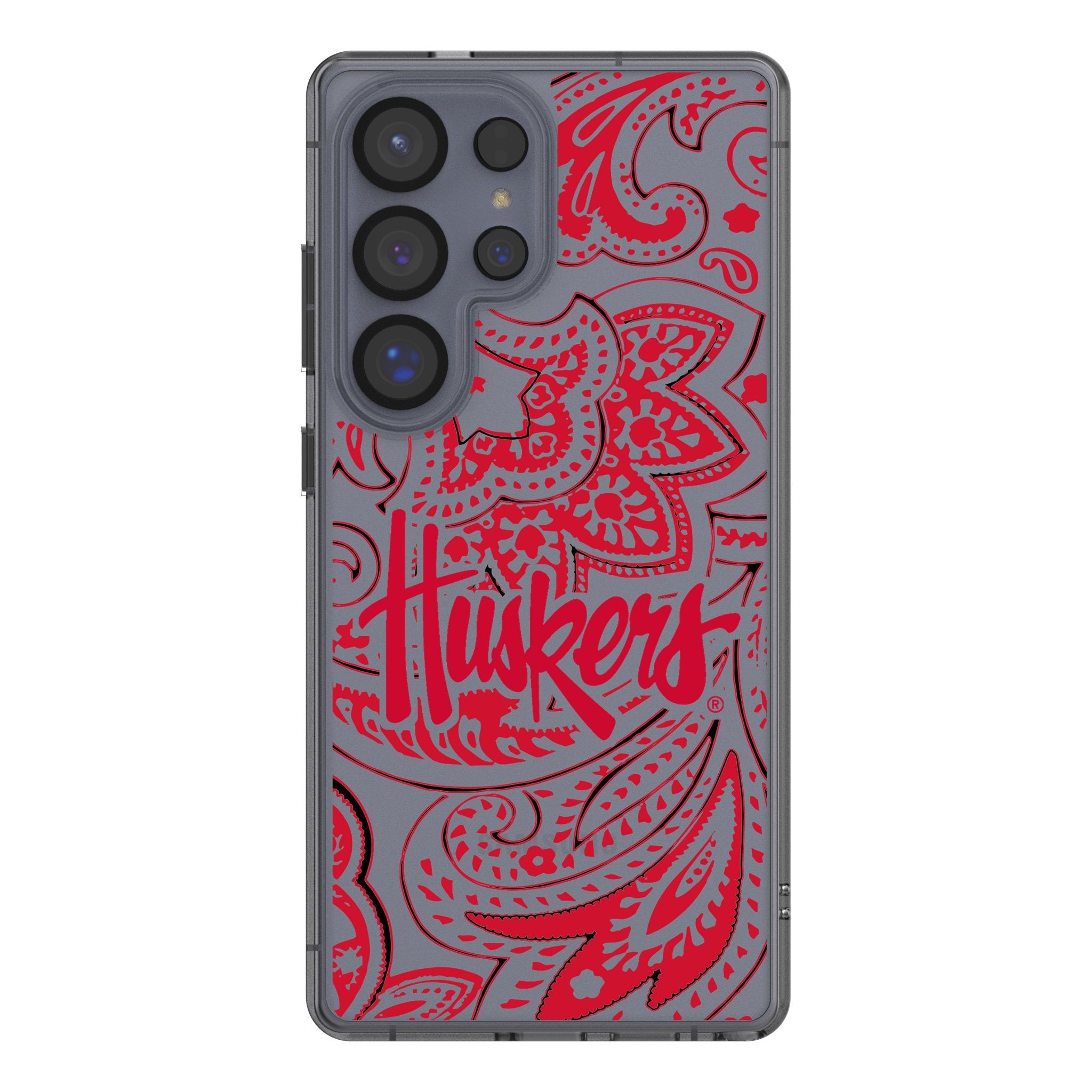 University of Nebraska Huskers Paisley Clear Phone Case for Samsung Galaxy