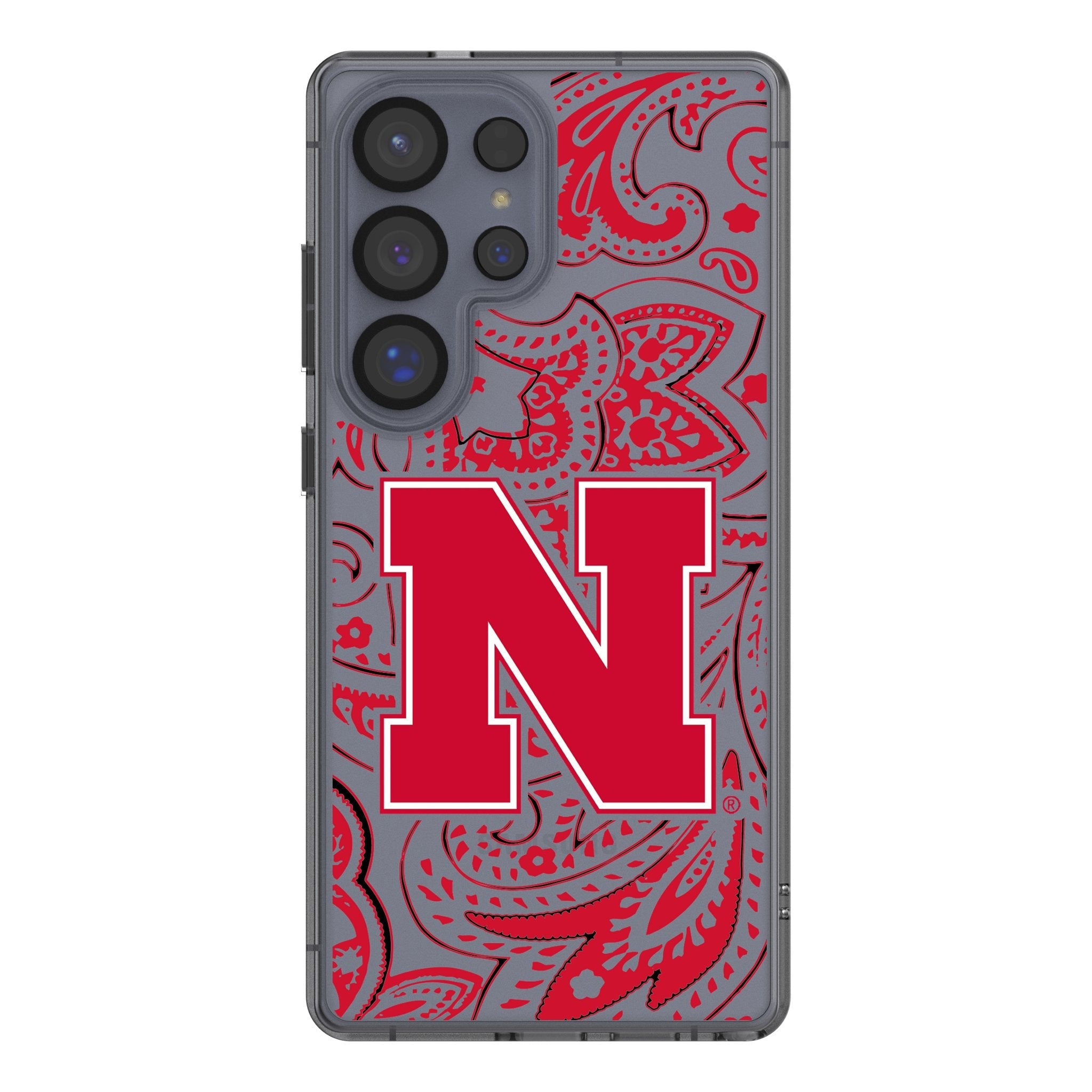 University of Nebraska Huskers Block N Paisley Clear Phone Case for Samsung Galaxy 1
