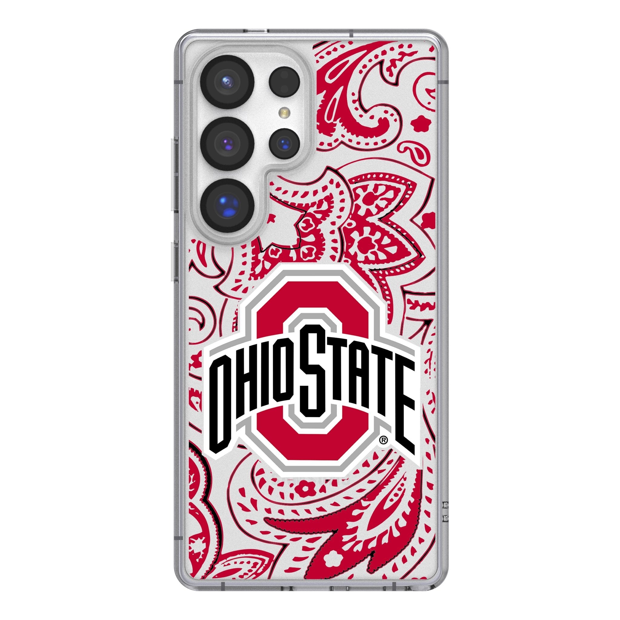 Ohio State University Buckeyes Paisley Clear Phone Case for Samsung Galaxy
