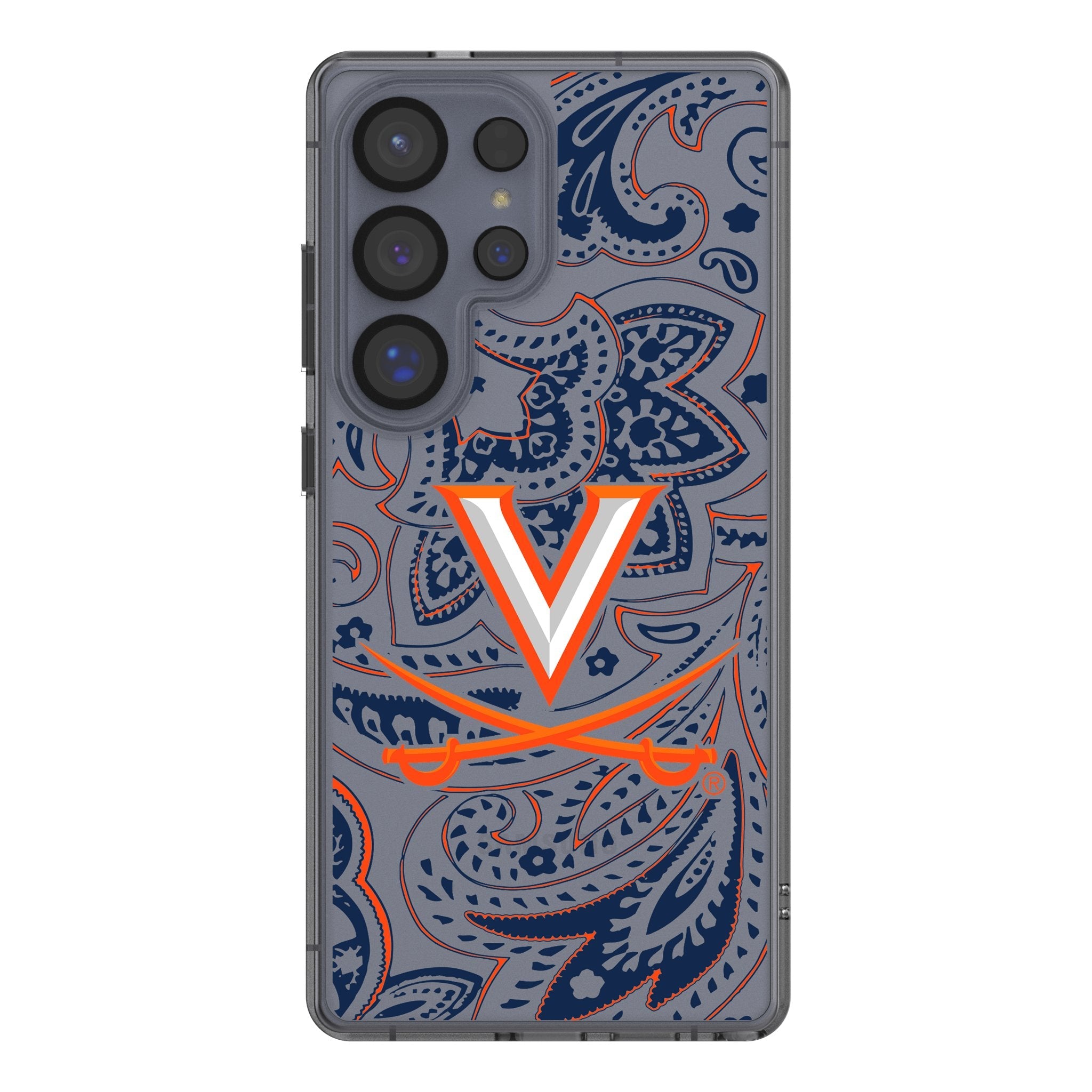 University of Virginia Cavaliers Paisley Clear Phone Case for Samsung Galaxy
