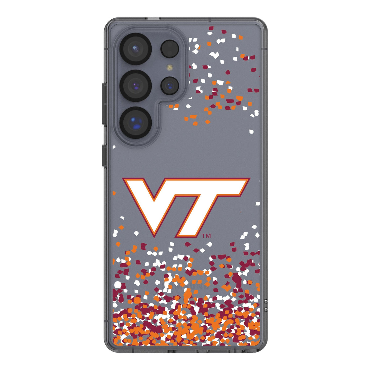 Virginia Tech Hokies Confetti Clear Phone Case for Samsung Galaxy 1