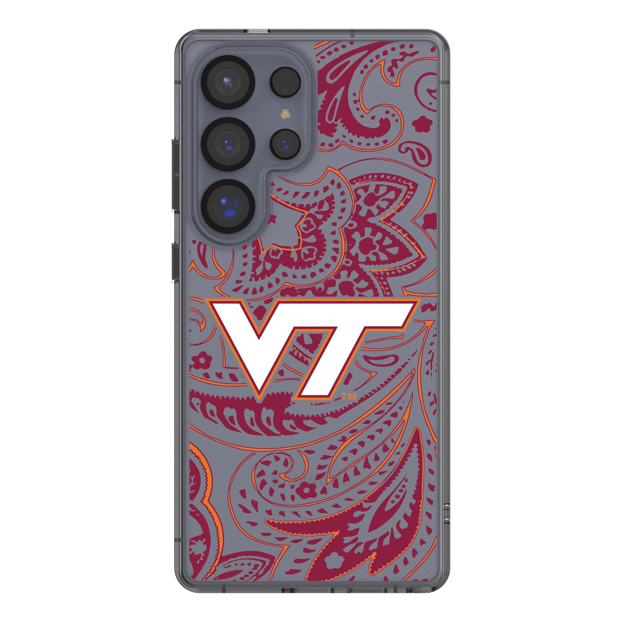 Virginia Tech Hokies Paisley Clear Phone Case for Samsung Galaxy 1