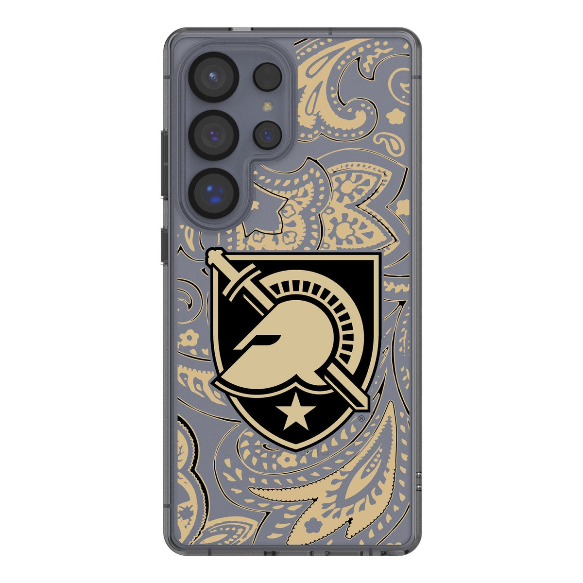 United States Military Academy Black Knights Paisley Clear Phone Case for Samsung Galaxy 1