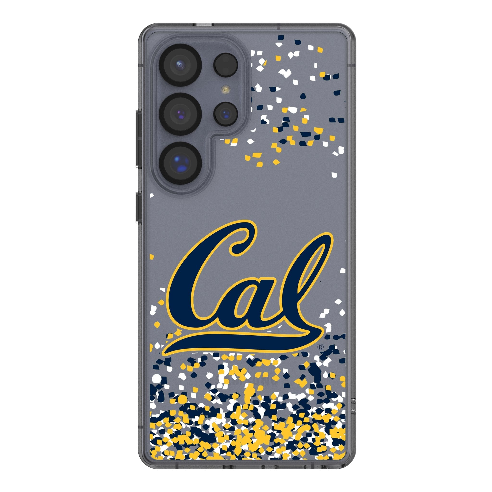 University of California Berkeley Golden Bears Confetti Clear Phone Case for Samsung Galaxy