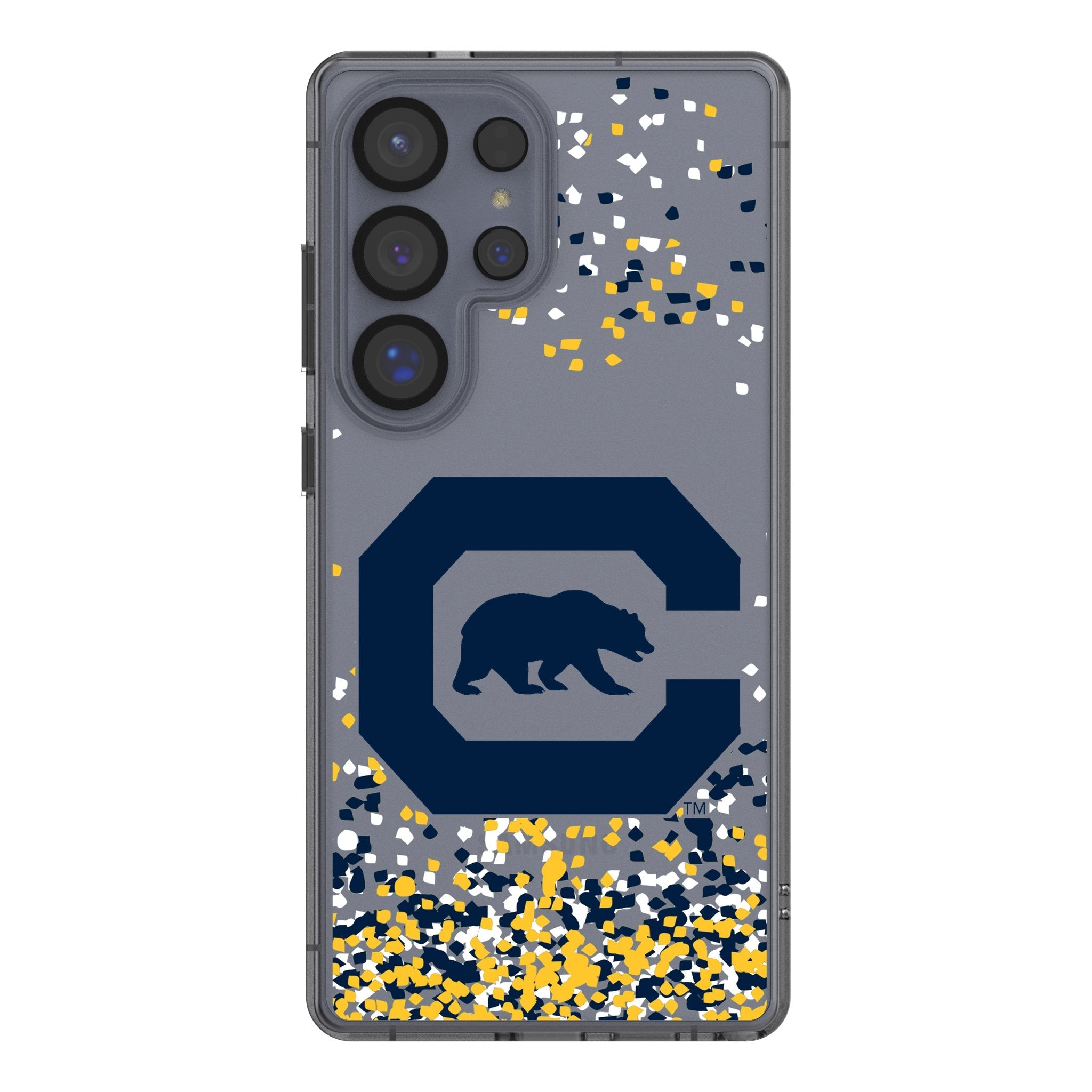 University of California Berkeley Golden Bears Confetti Clear Phone Case for Samsung Galaxy