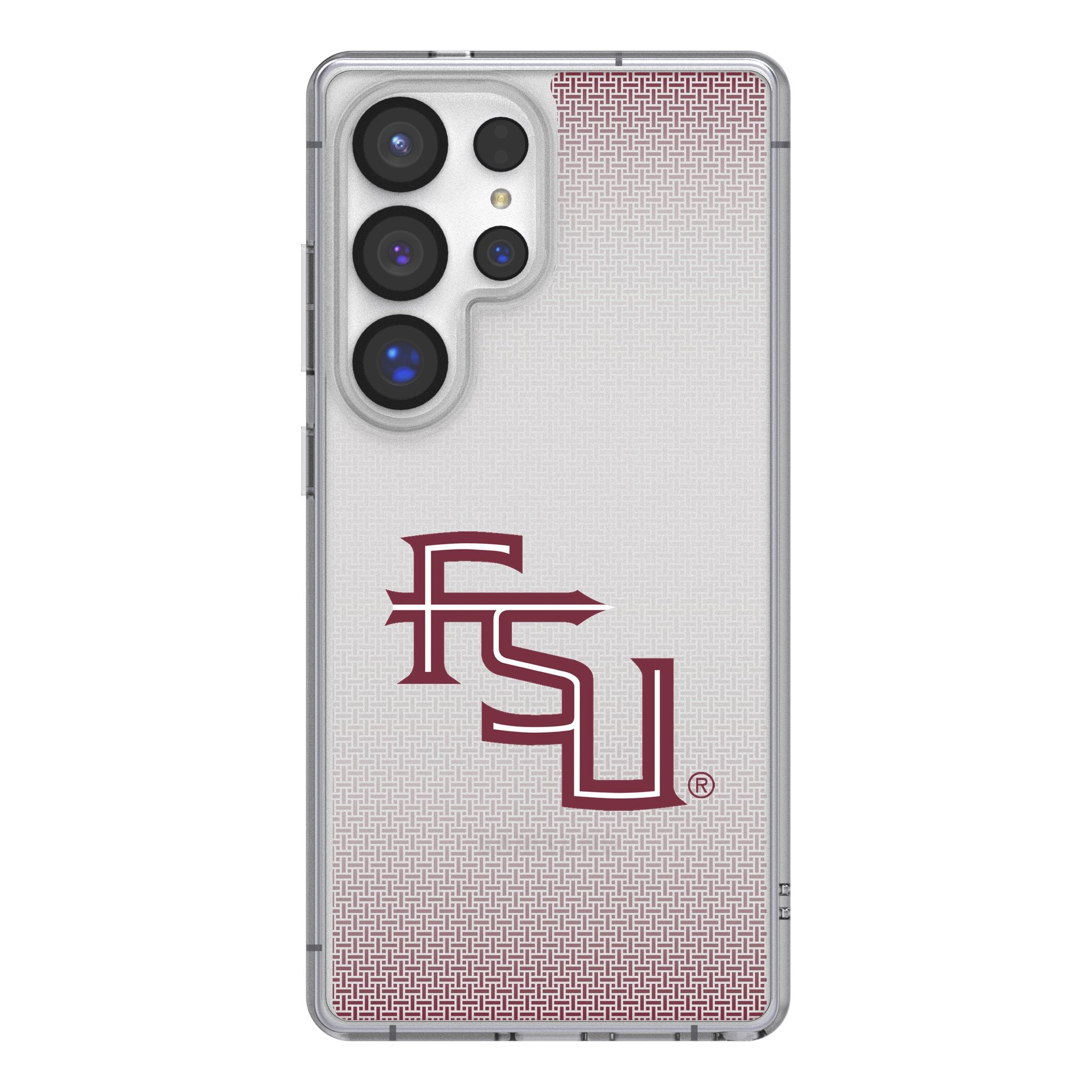 Florida State University Seminoles Athletic Wordmark Linen Clear Phone Case for Samsung Galaxy