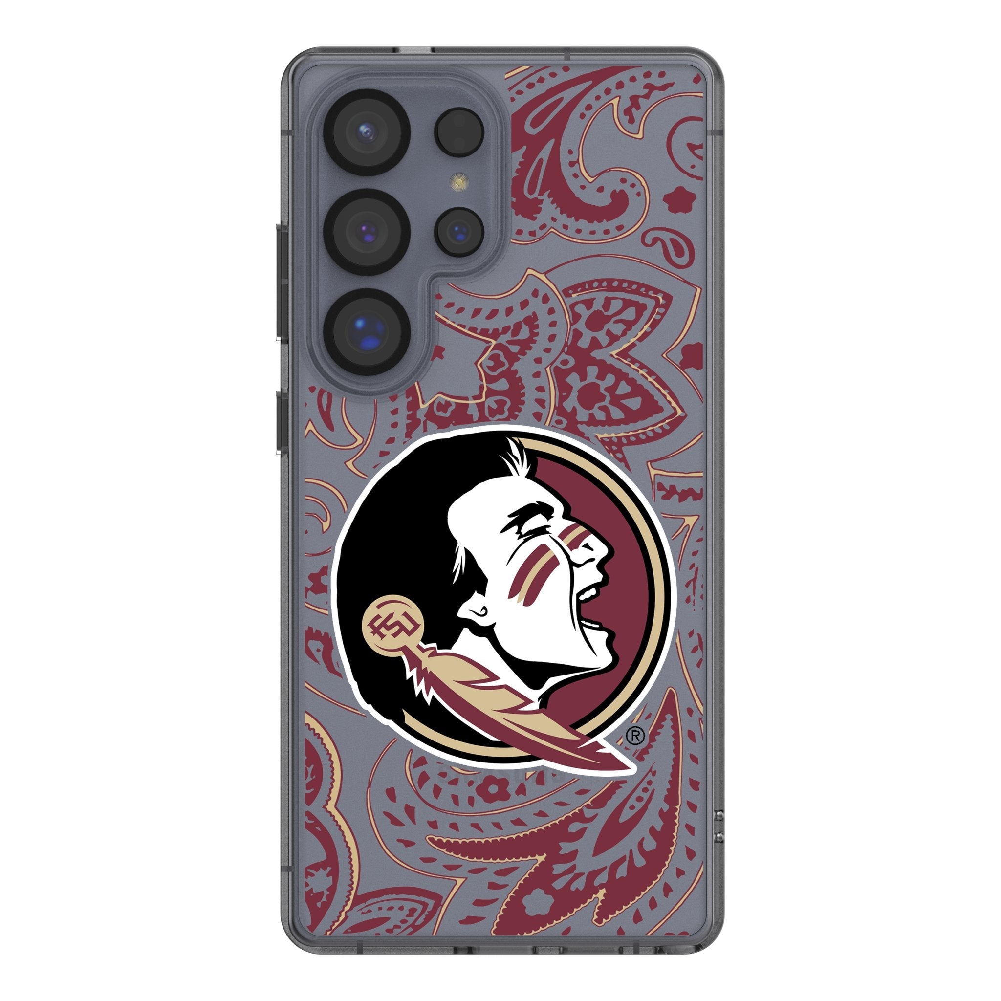 Florida State University Seminoles Paisley Clear Phone Case for Samsung Galaxy