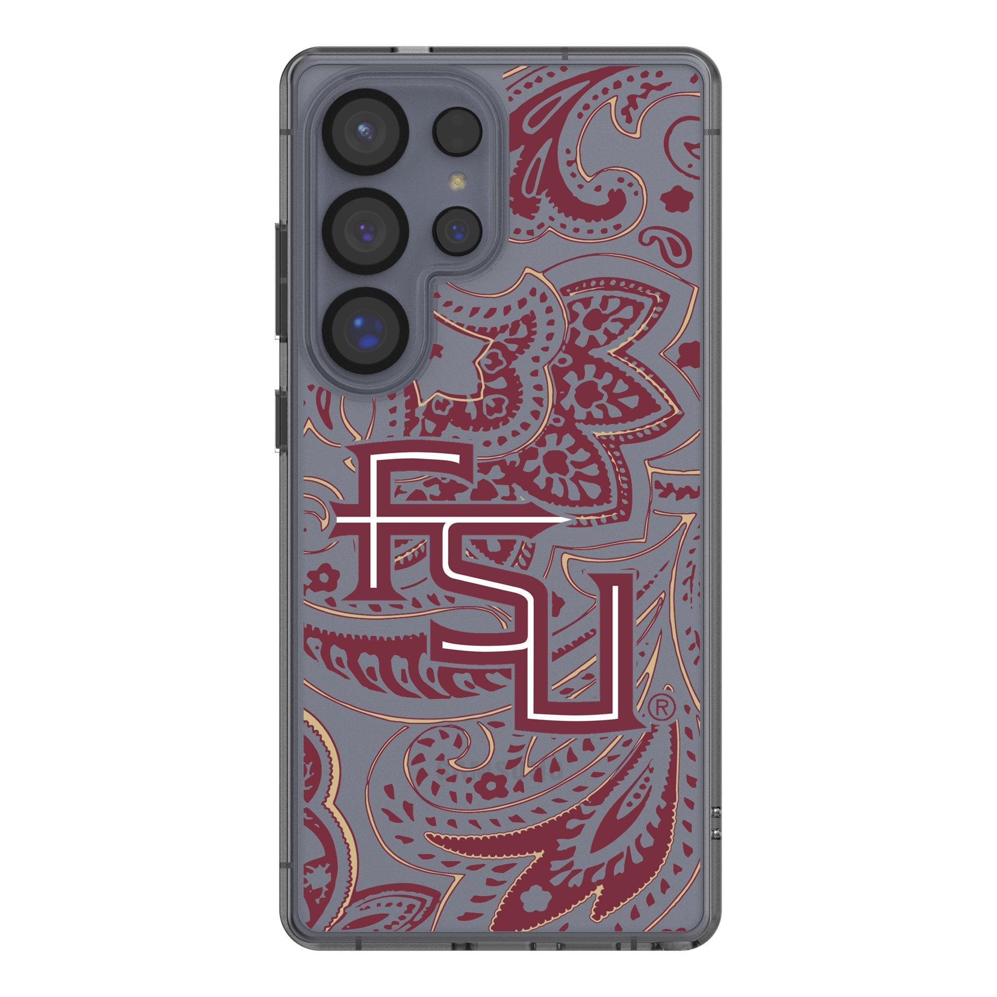 Florida State University Seminoles Athletic Wordmark Paisley Clear Phone Case for Samsung Galaxy 1