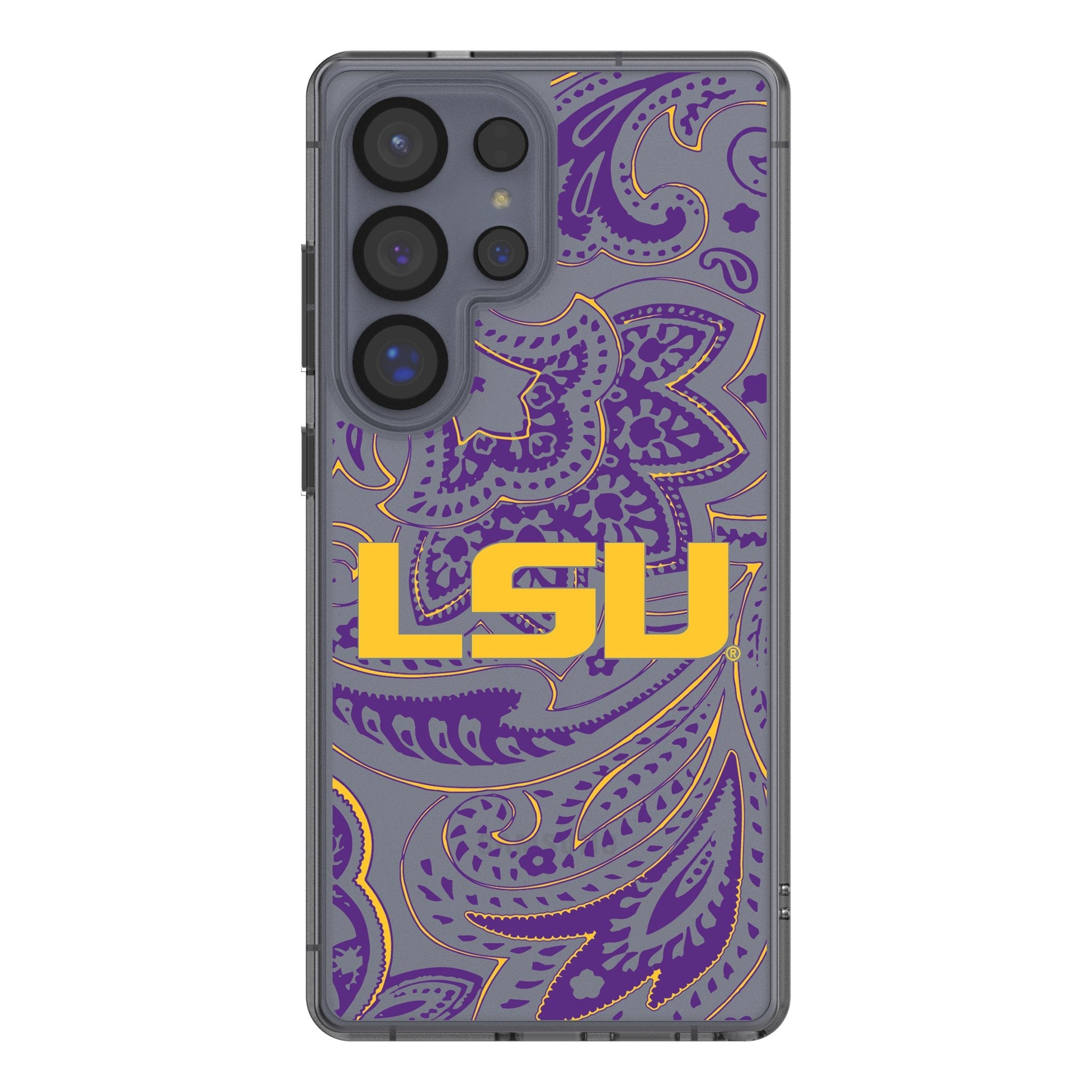 Louisiana State University Tigers Paisley Clear Phone Case for Samsung Galaxy