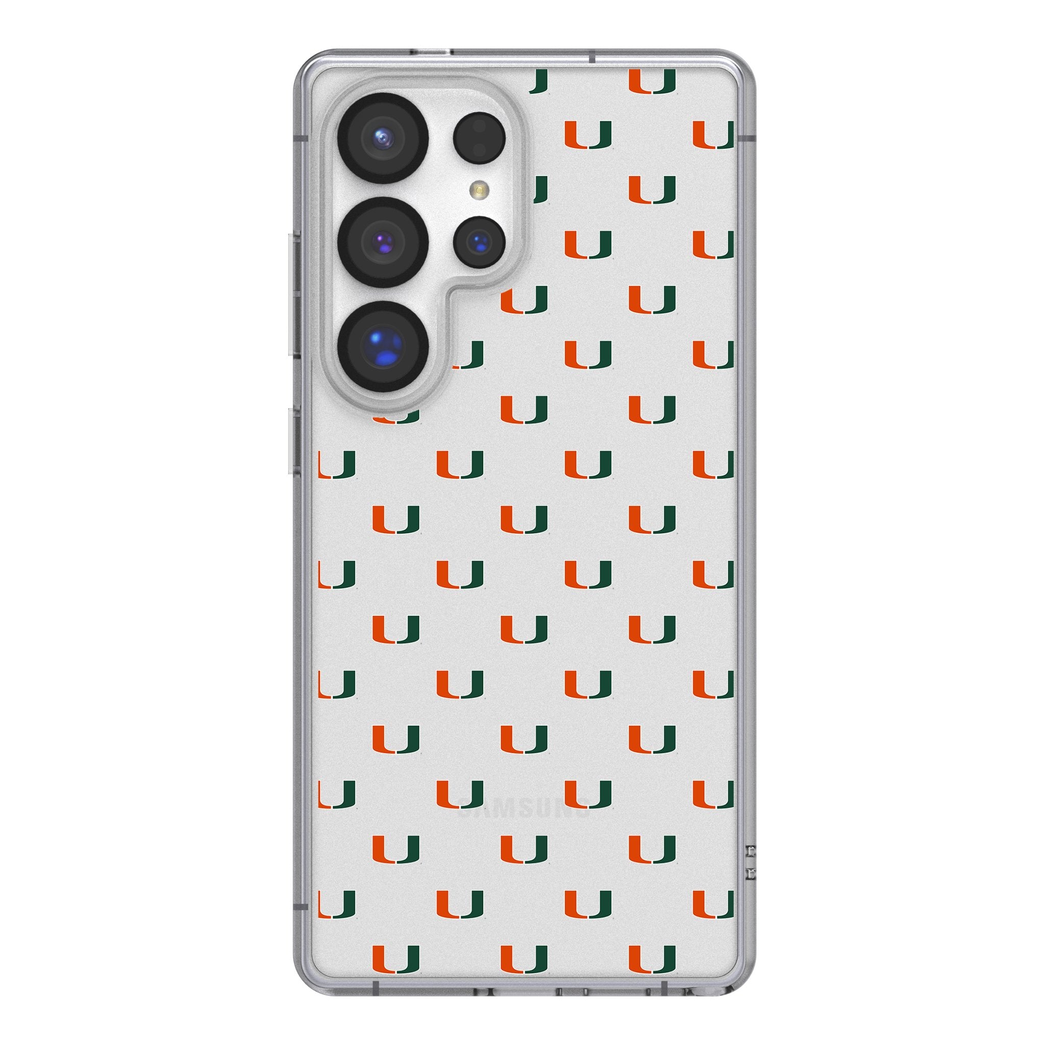 University of Miami Hurricanes Fashion Pattern Clear Phone Case for Samsung Galaxy 1