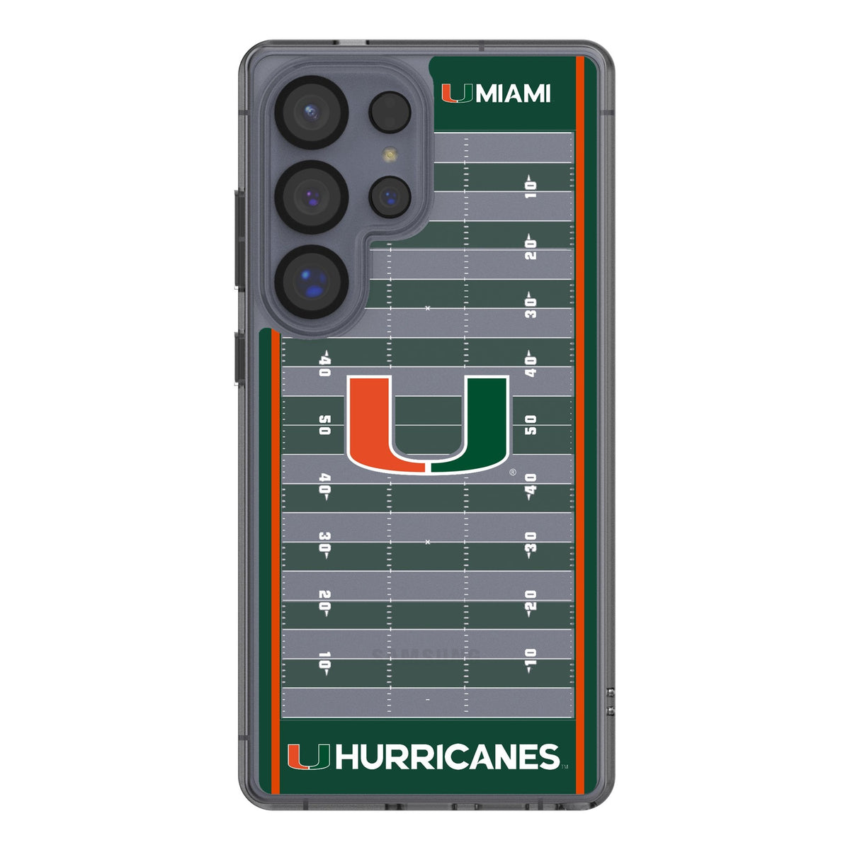 University of Miami Hurricanes Field Clear Phone Case for Samsung Galaxy 1