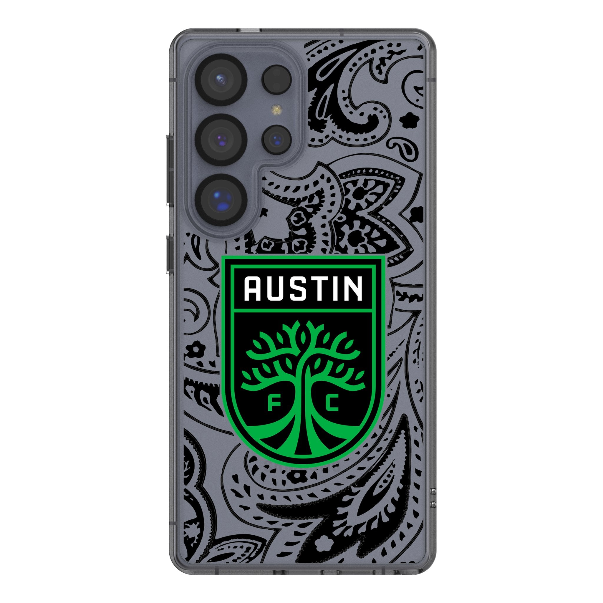 Austin FC Paisley Clear Phone Case for Samsung Galaxy