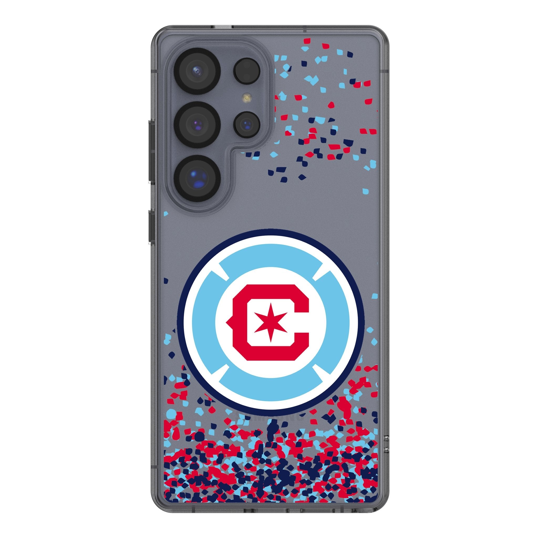 Chicago Fire Confetti Clear Phone Case for Samsung Galaxy