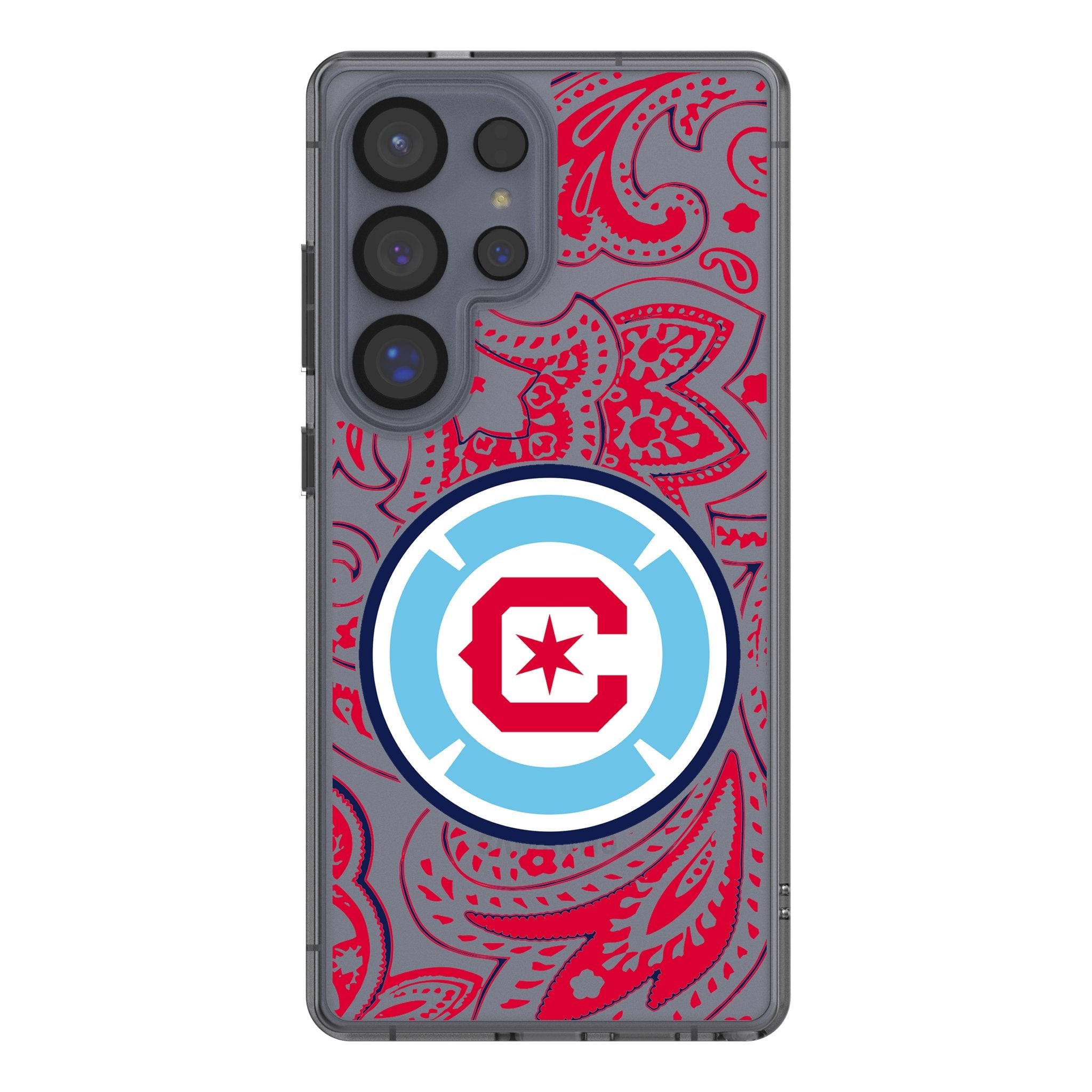 Chicago Fire Paisley Clear Phone Case for Samsung Galaxy