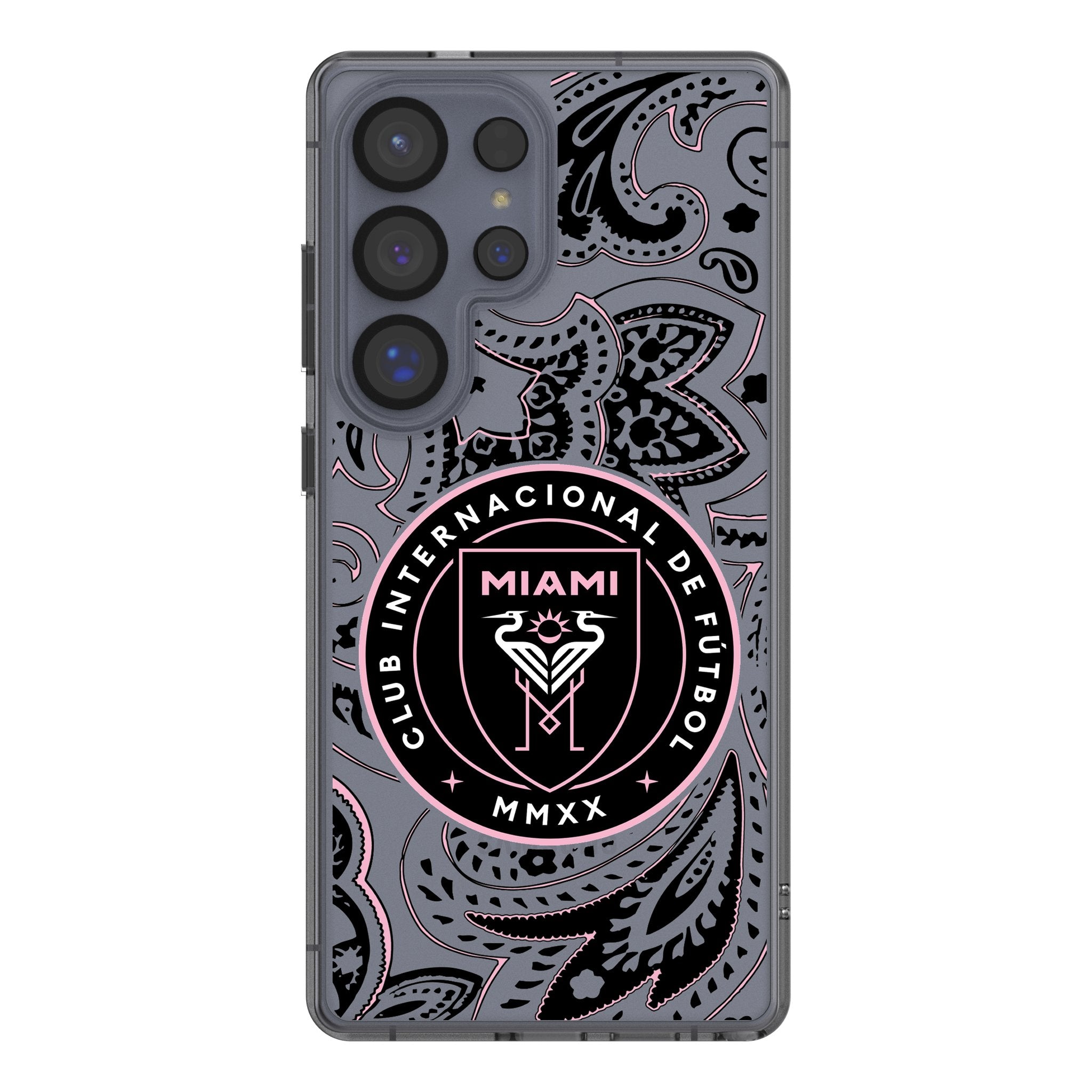 Inter Miami CF Paisley Clear Phone Case for Samsung Galaxy 1
