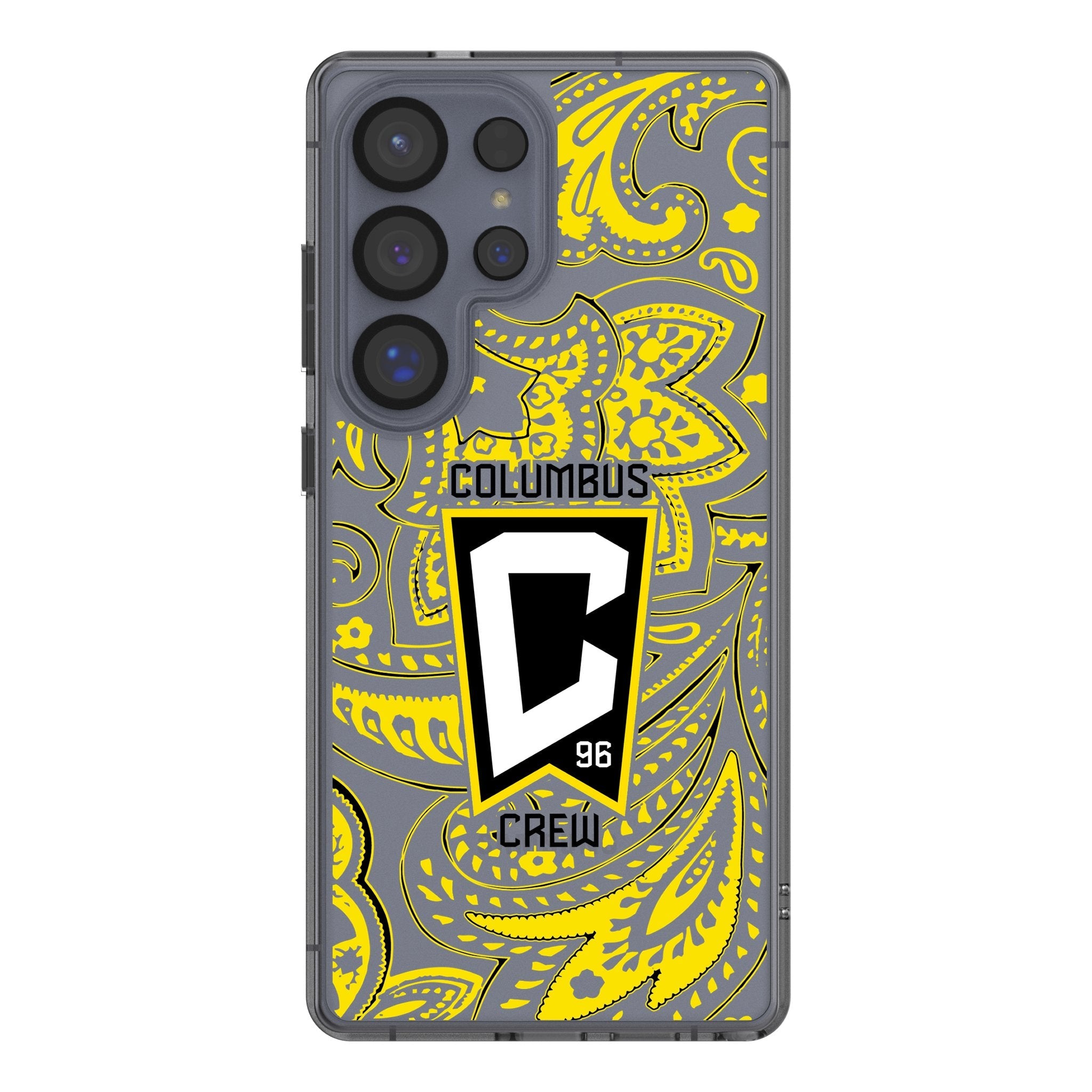 Columbus Crew Paisley Clear Phone Case for Samsung Galaxy