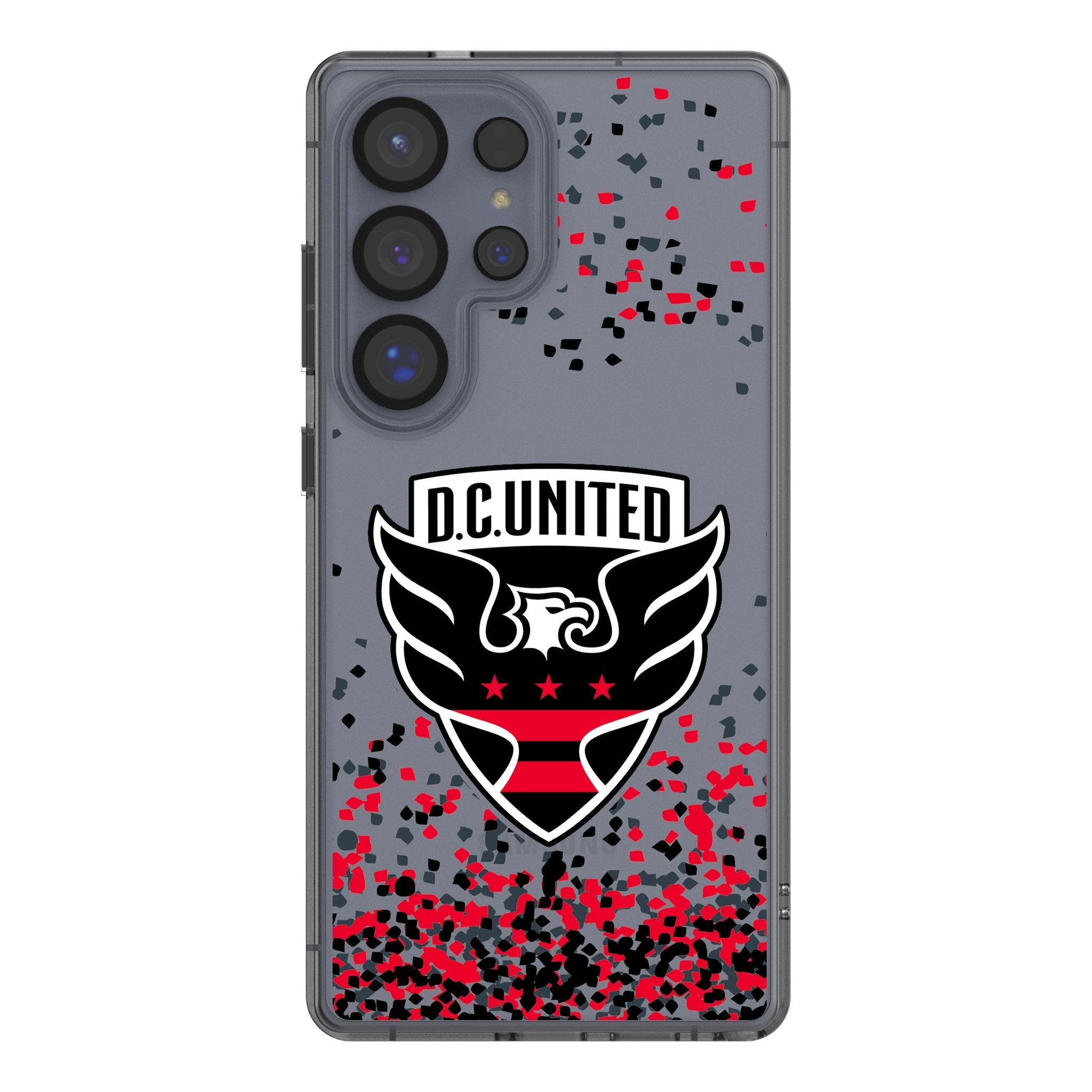 DC United Confetti Clear Phone Case for Samsung Galaxy 1