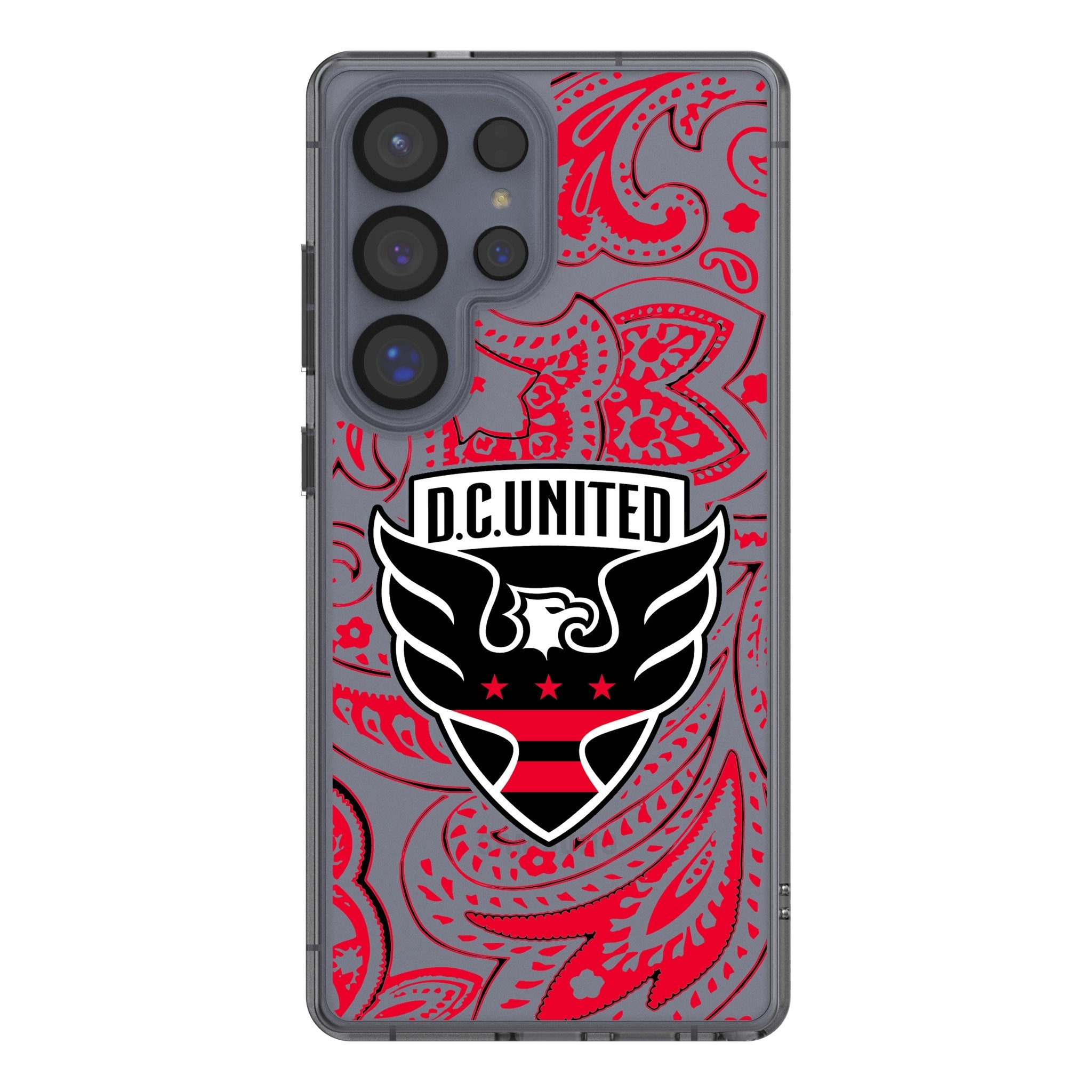 DC United Paisley Clear Phone Case for Samsung Galaxy