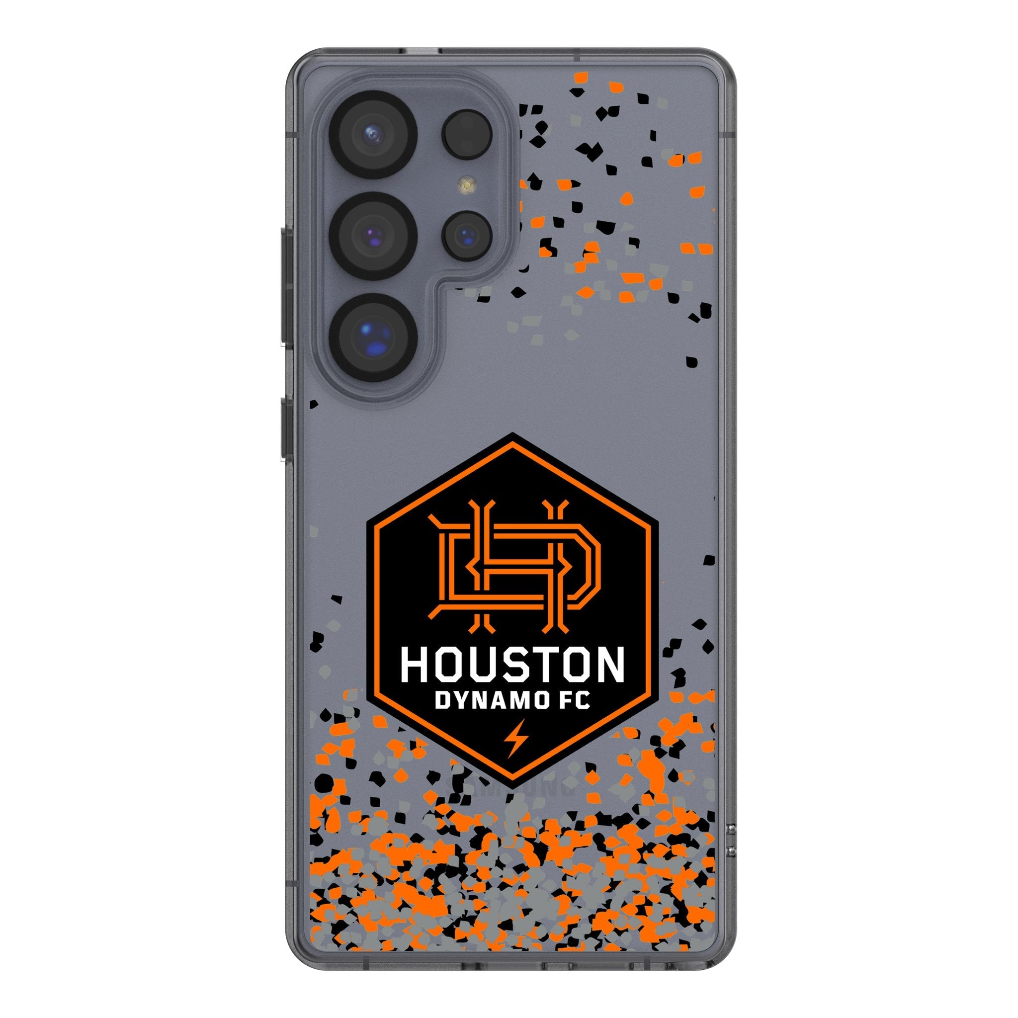 Houston Dynamo Confetti Clear Phone Case for Samsung Galaxy 1
