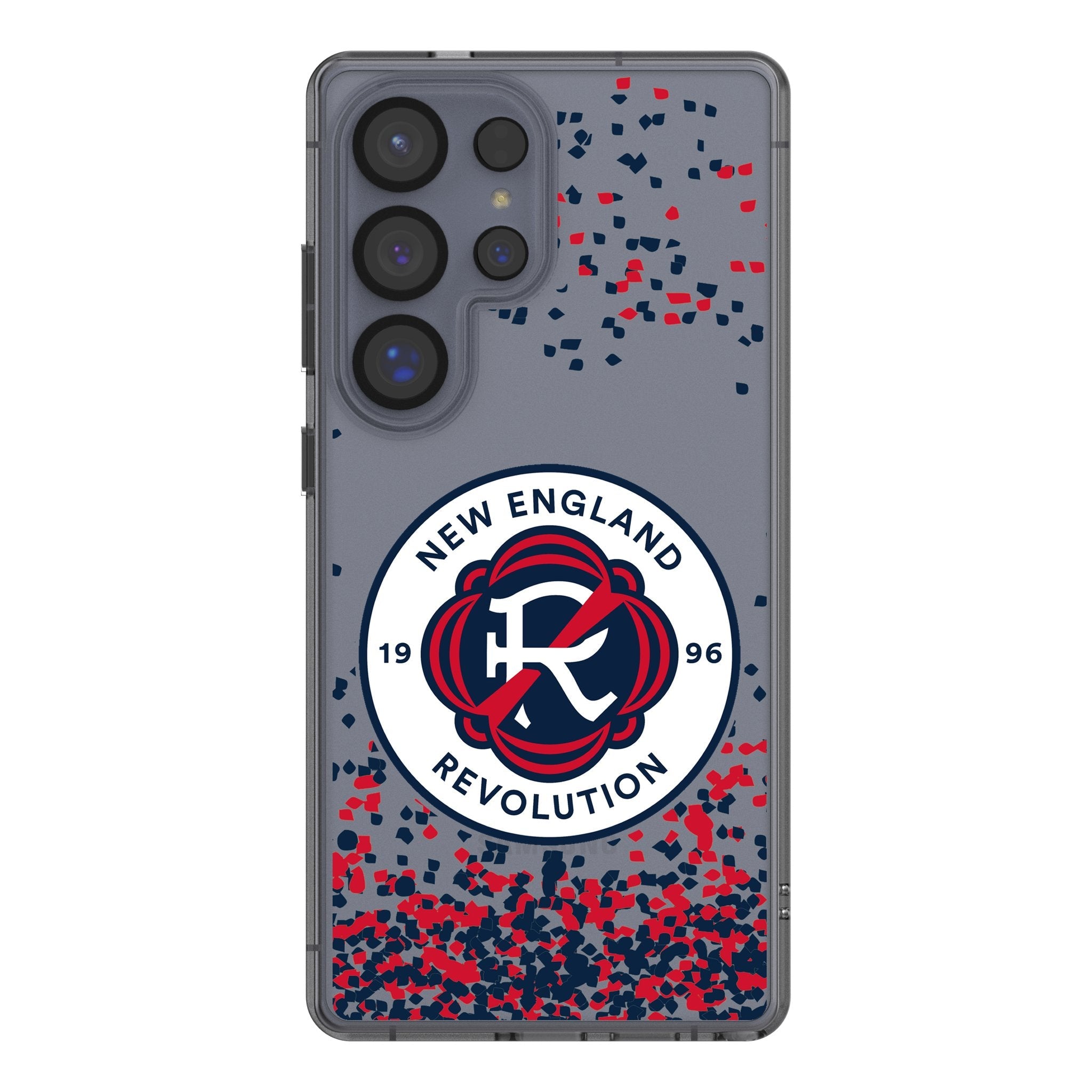 New England Revolution Confetti Clear Phone Case for Samsung Galaxy 1