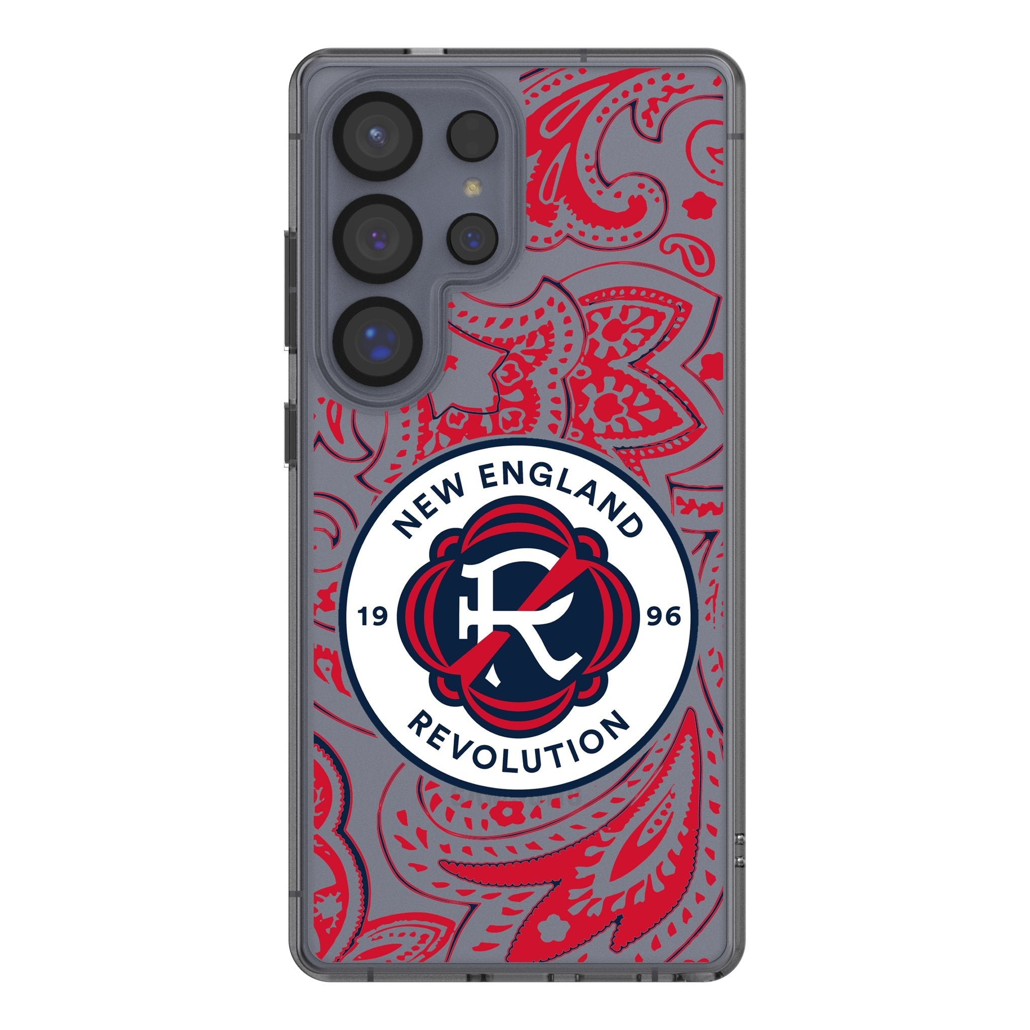 New England Revolution Paisley Clear Phone Case for Samsung Galaxy
