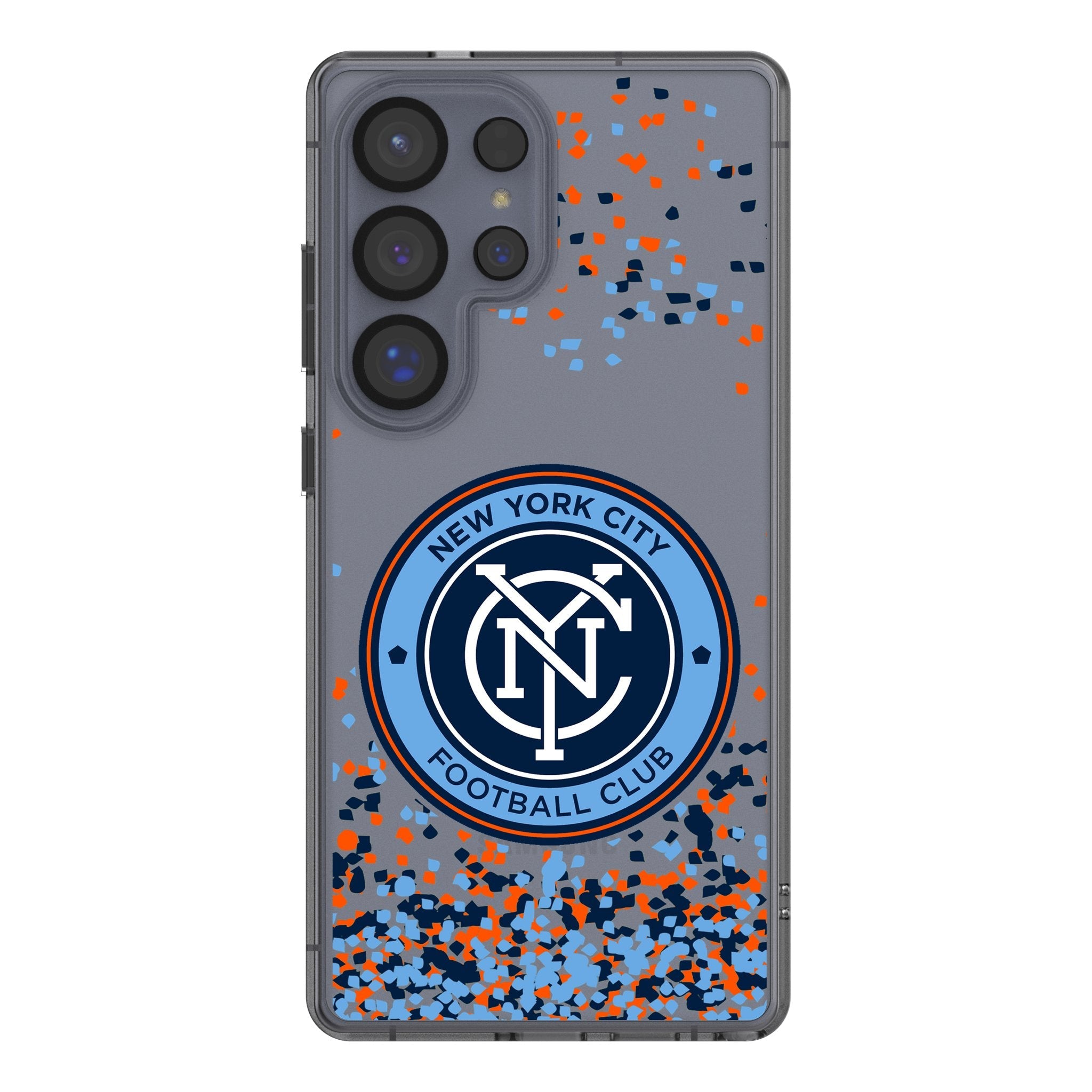 New York City FC Confetti Clear Phone Case for Samsung Galaxy
