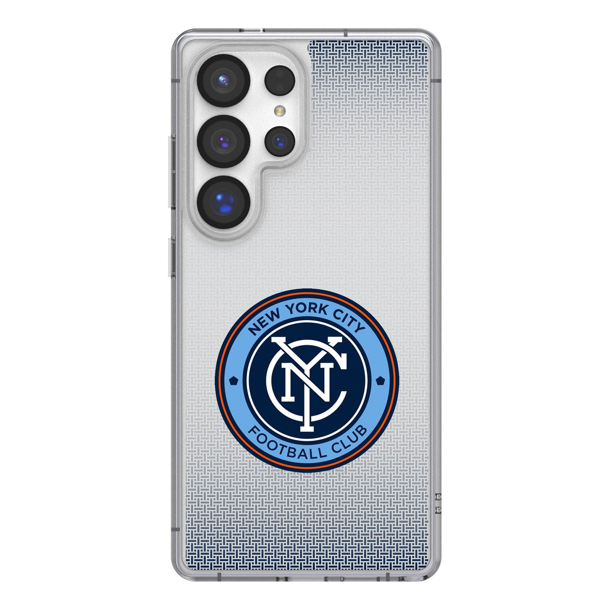 New York City FC Linen Clear Phone Case for Samsung Galaxy 1