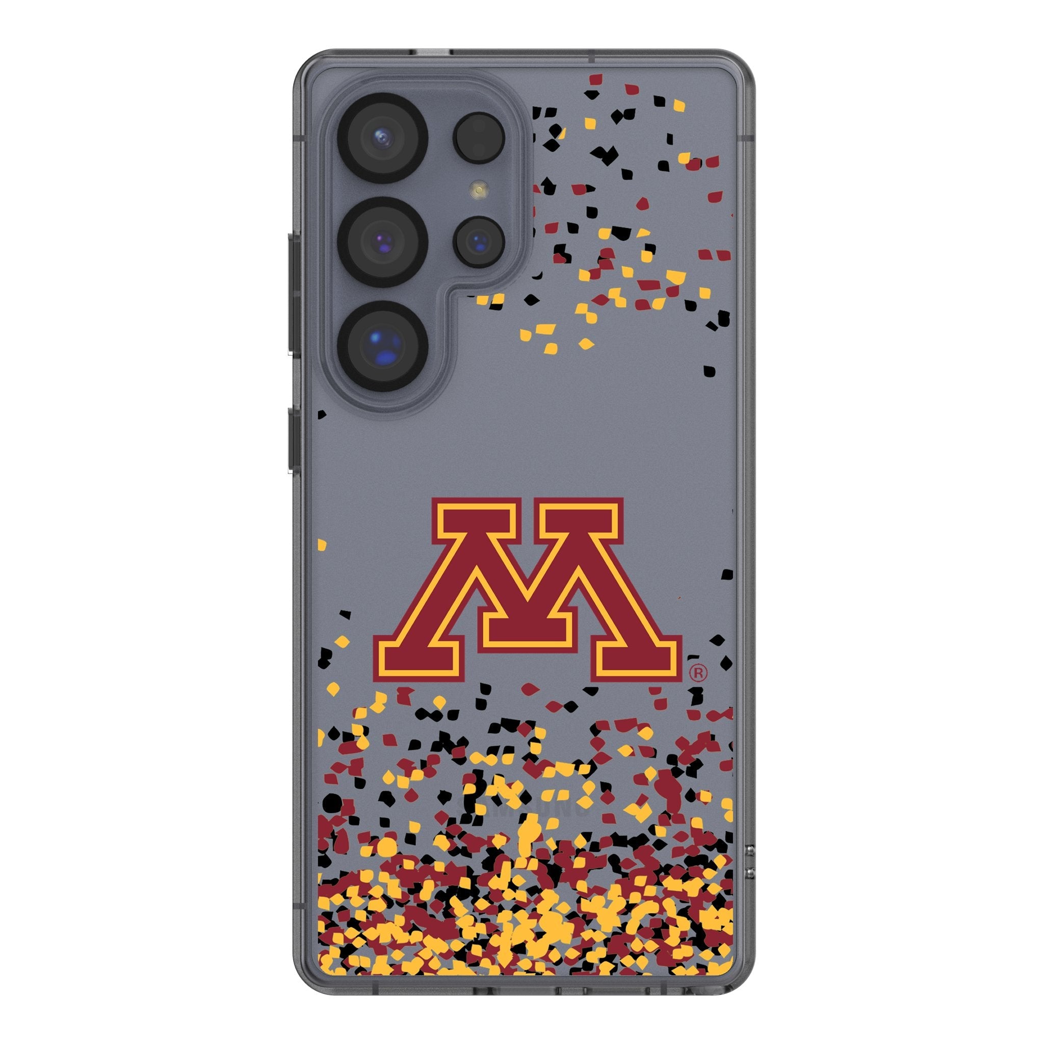 University of Minnesota Golden Gophers Confetti Clear Phone Case for Samsung Galaxy