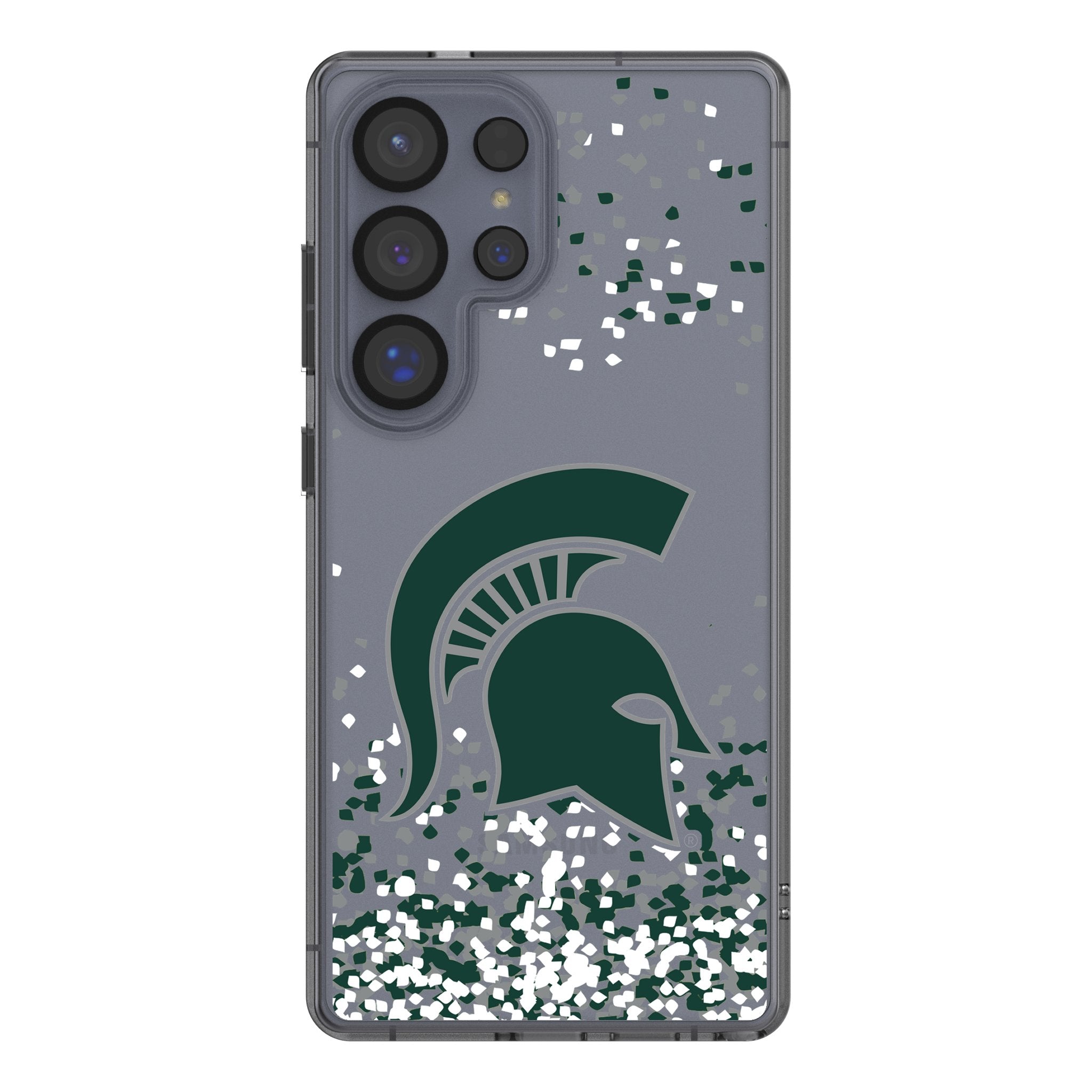 Michigan State University Spartans Confetti Clear Phone Case for Samsung Galaxy 1