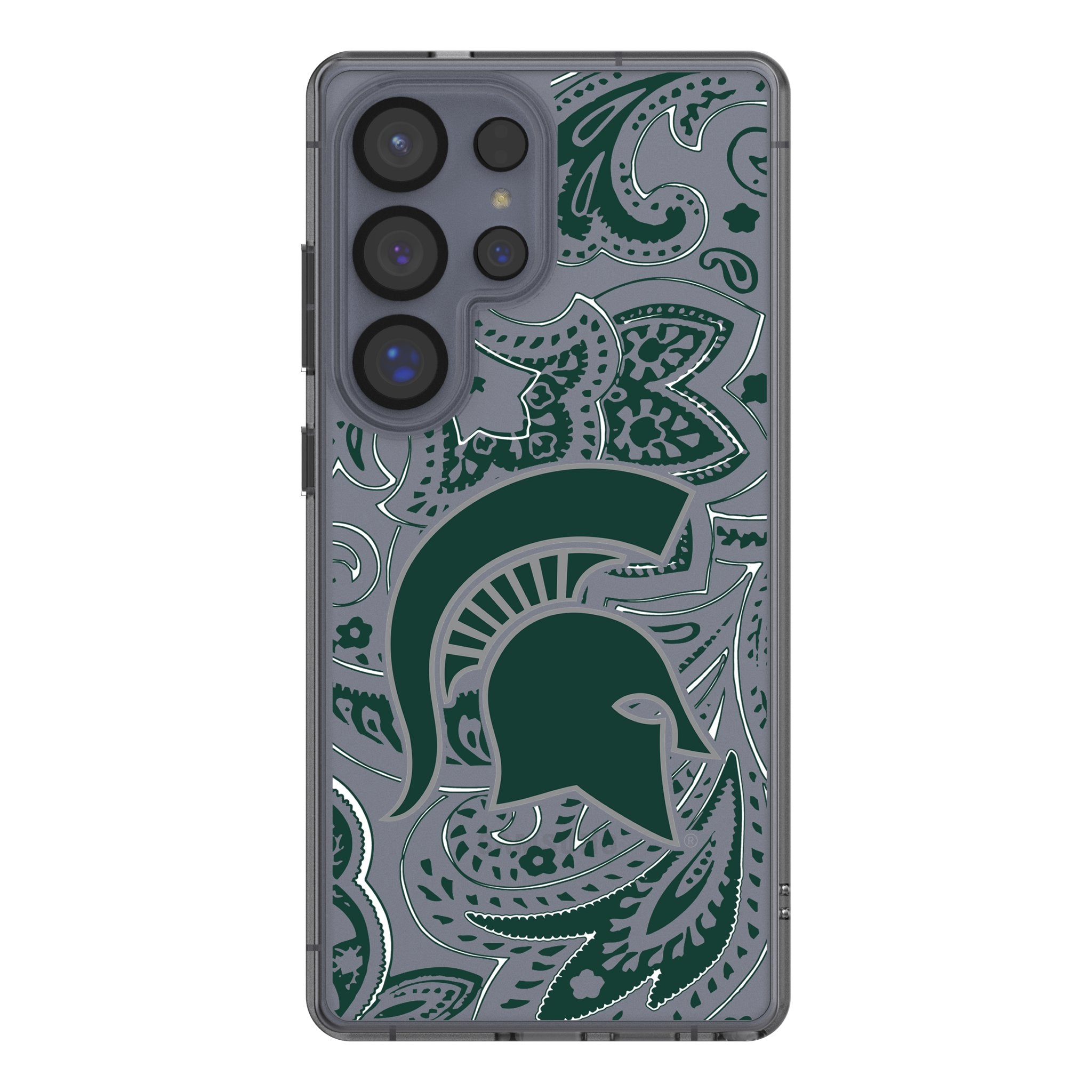 Michigan State University Spartans Paisley Clear Phone Case for Samsung Galaxy