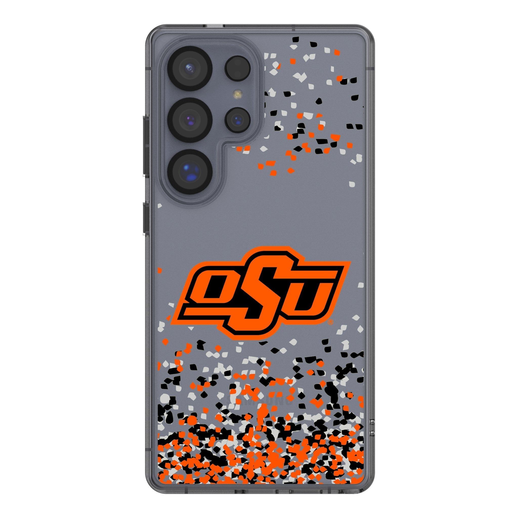 Oklahoma State University Cowboys Confetti Clear Phone Case for Samsung Galaxy 1