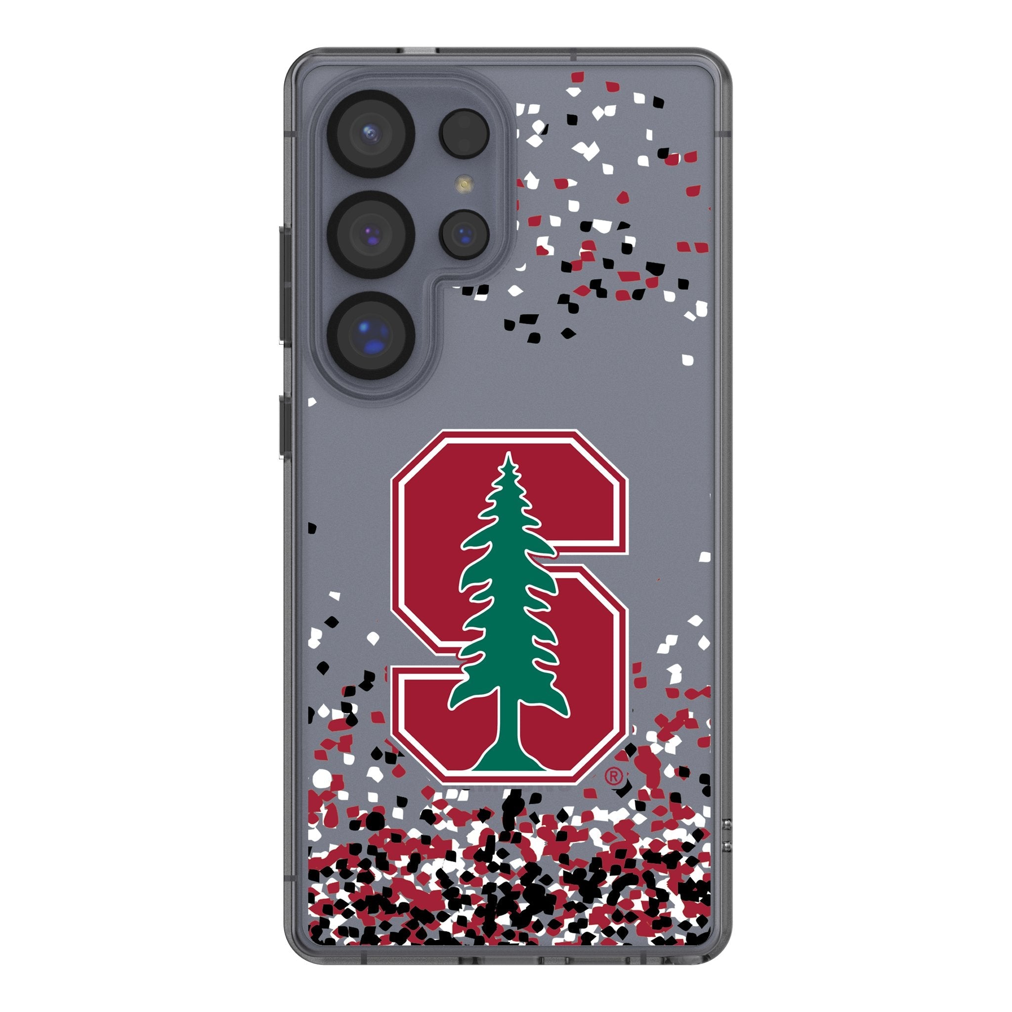 Stanford University Cardinal Confetti Clear Phone Case for Samsung Galaxy 1