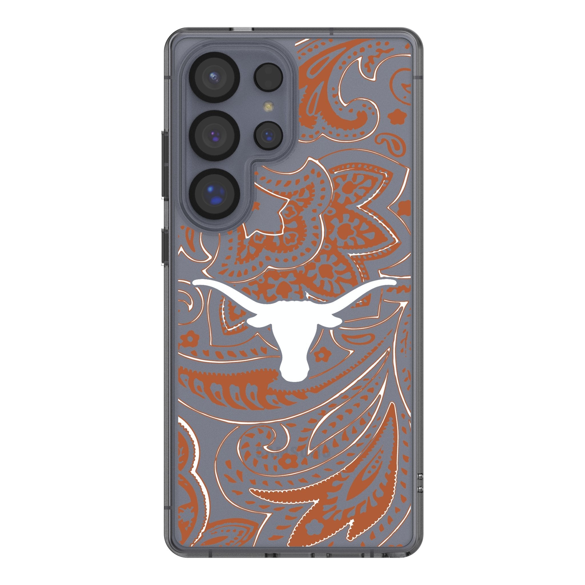 University of Texas Longhorns Paisley Clear Phone Case for Samsung Galaxy