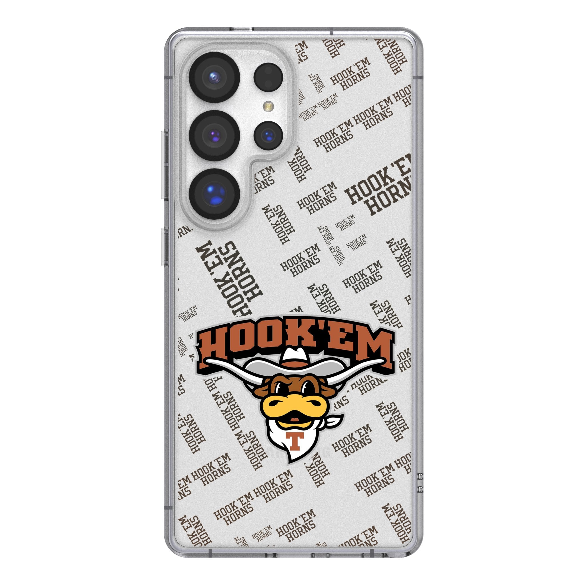 University of Texas Longhorns Quadtile Clear Phone Case for Samsung Galaxy