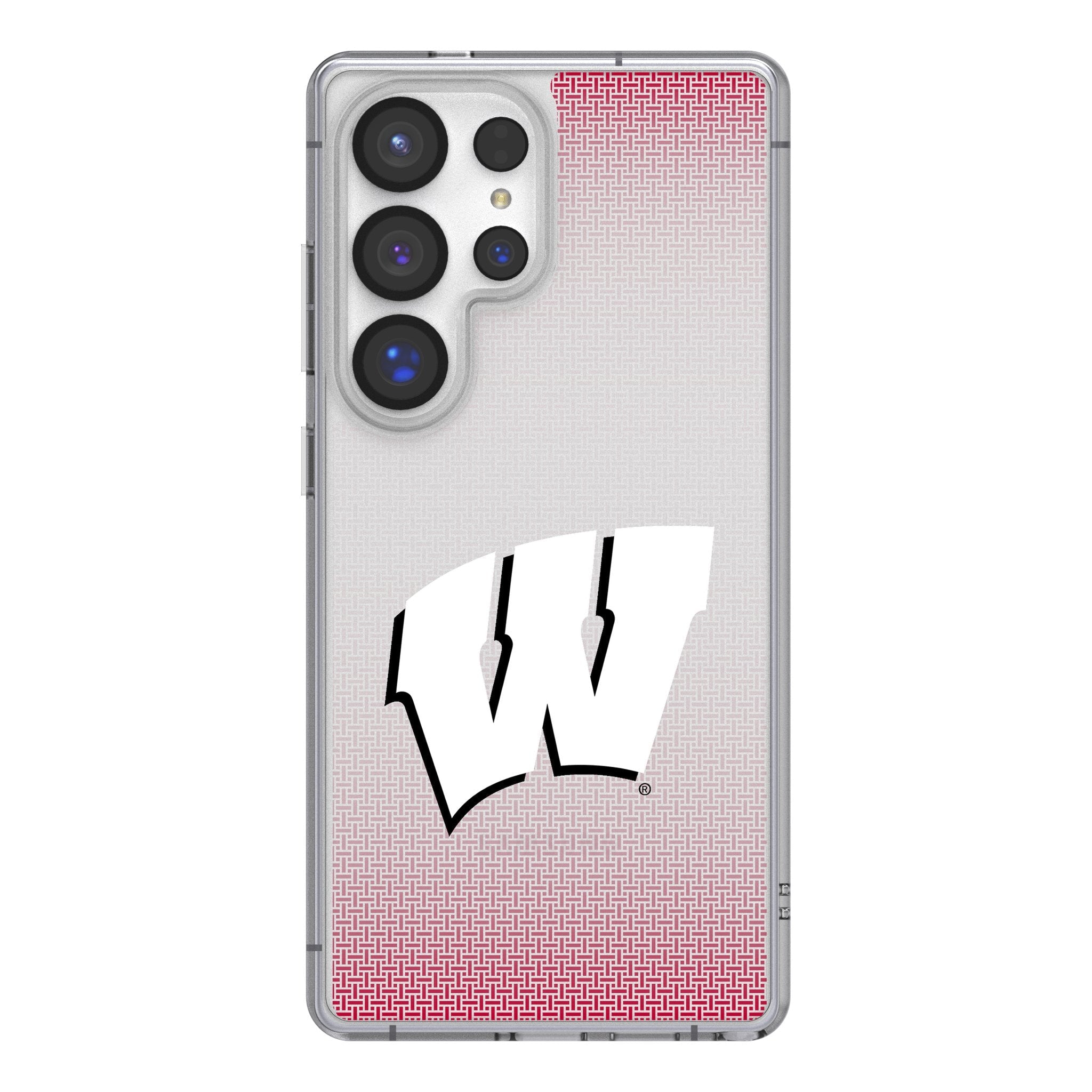 University of Wisconsin Badgers Linen Clear Phone Case for Samsung Galaxy