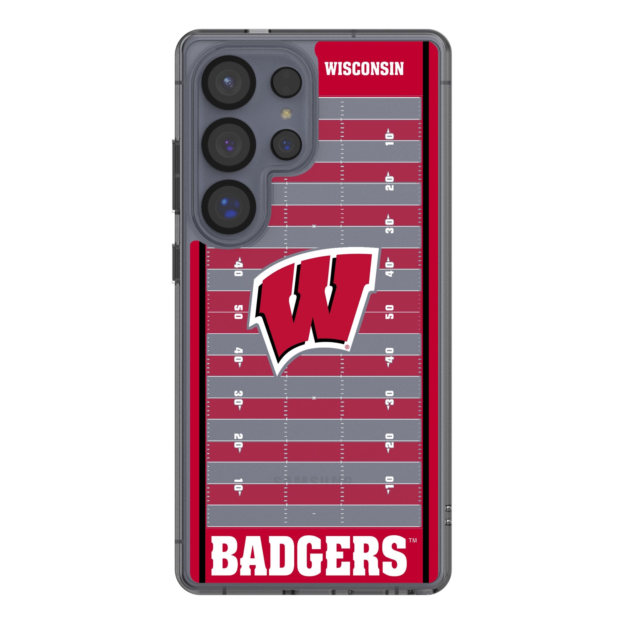University of Wisconsin Badgers Field Clear Phone Case for Samsung Galaxy