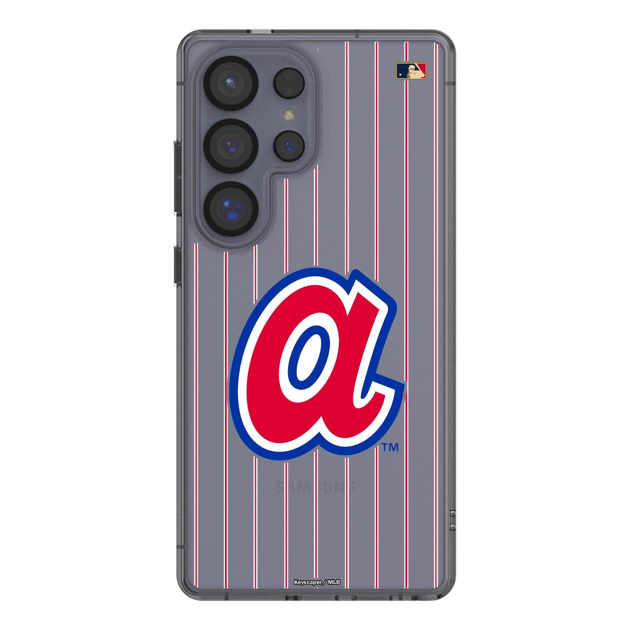 Atlanta Braves 1972-1980 - Cooperstown Collection Pinstripe Clear Phone Case for Samsung Galaxy 1
