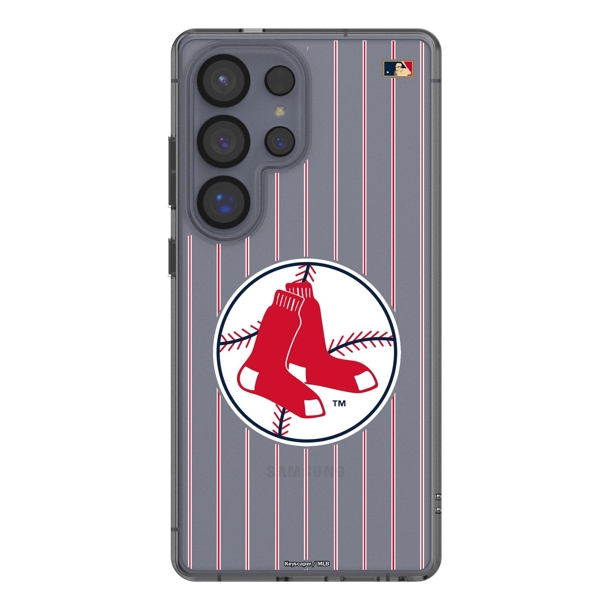 Boston Red Sox 1970-1975 - Cooperstown Collection Pinstripe Clear Phone Case for Samsung Galaxy