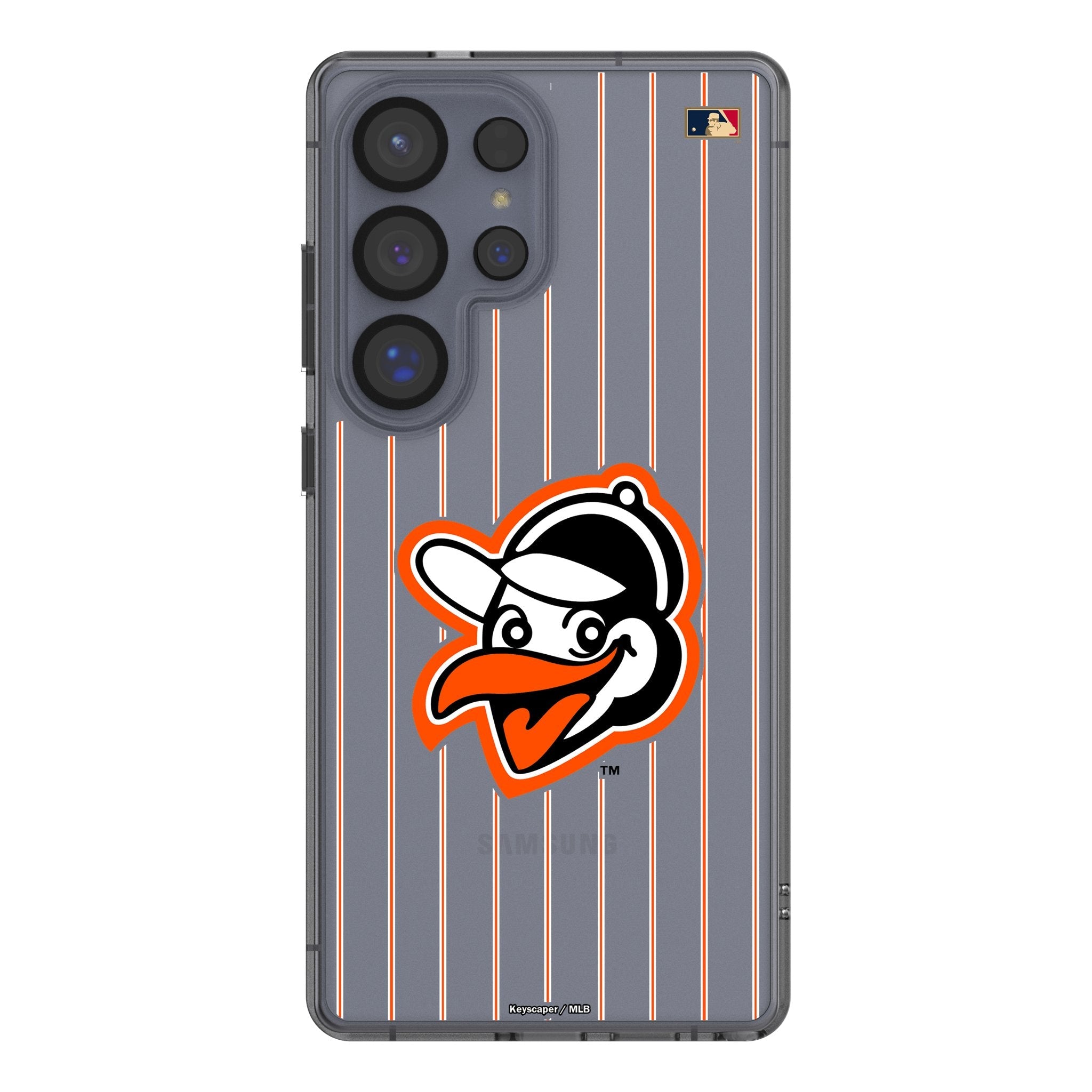 Baltimore Orioles 1955 - Cooperstown Collection Pinstripe Clear Phone Case for Samsung Galaxy