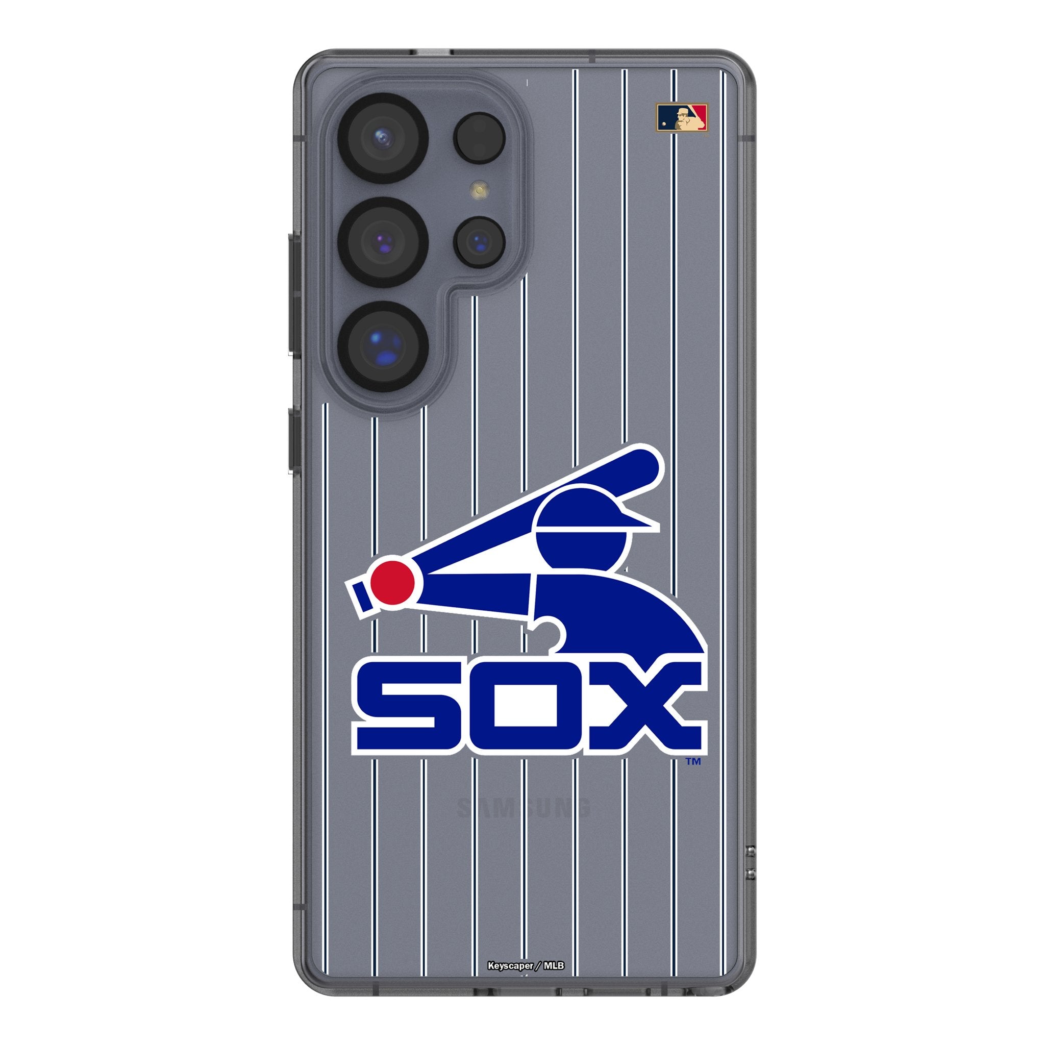 Chicago White Sox 1976-1981 - Cooperstown Collection Pinstripe Clear Phone Case for Samsung Galaxy 1