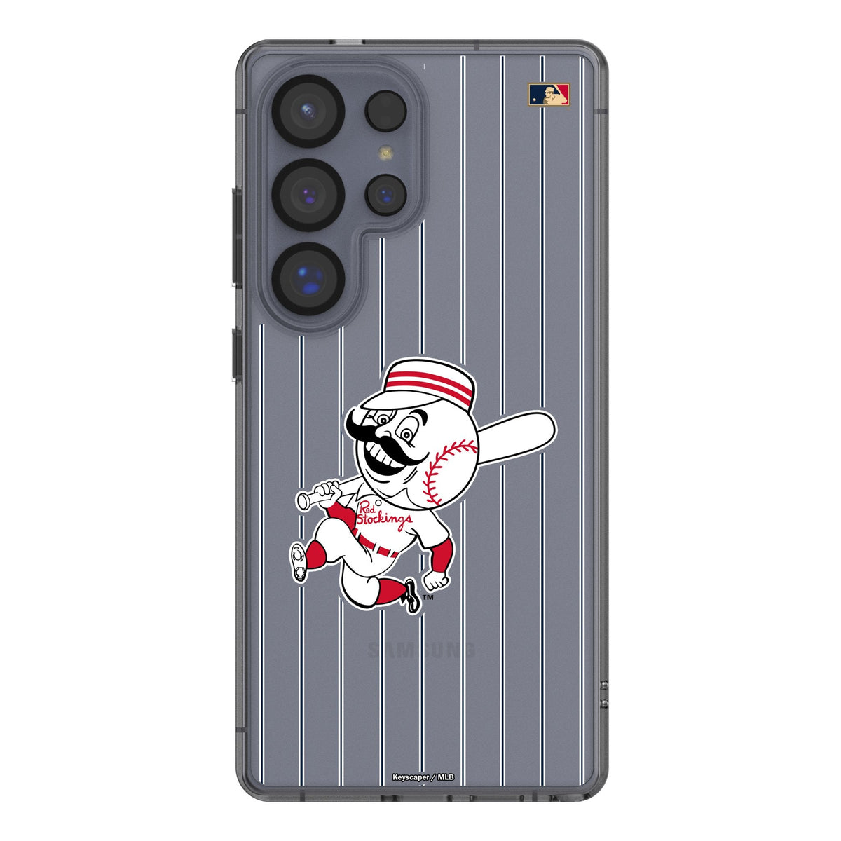 Cincinnati Reds 1953-1967 - Cooperstown Collection Pinstripe Clear Phone Case for Samsung Galaxy 1