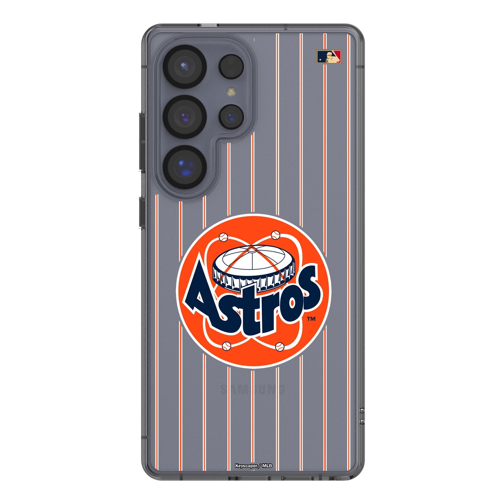 Houston Astros 1977-1993 - Cooperstown Collection Pinstripe Clear Phone Case for Samsung Galaxy 1