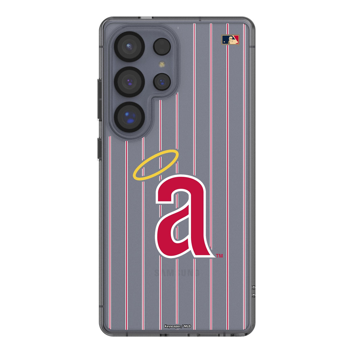 LA Angels 1971 - Cooperstown Collection Pinstripe Clear Phone Case for Samsung Galaxy