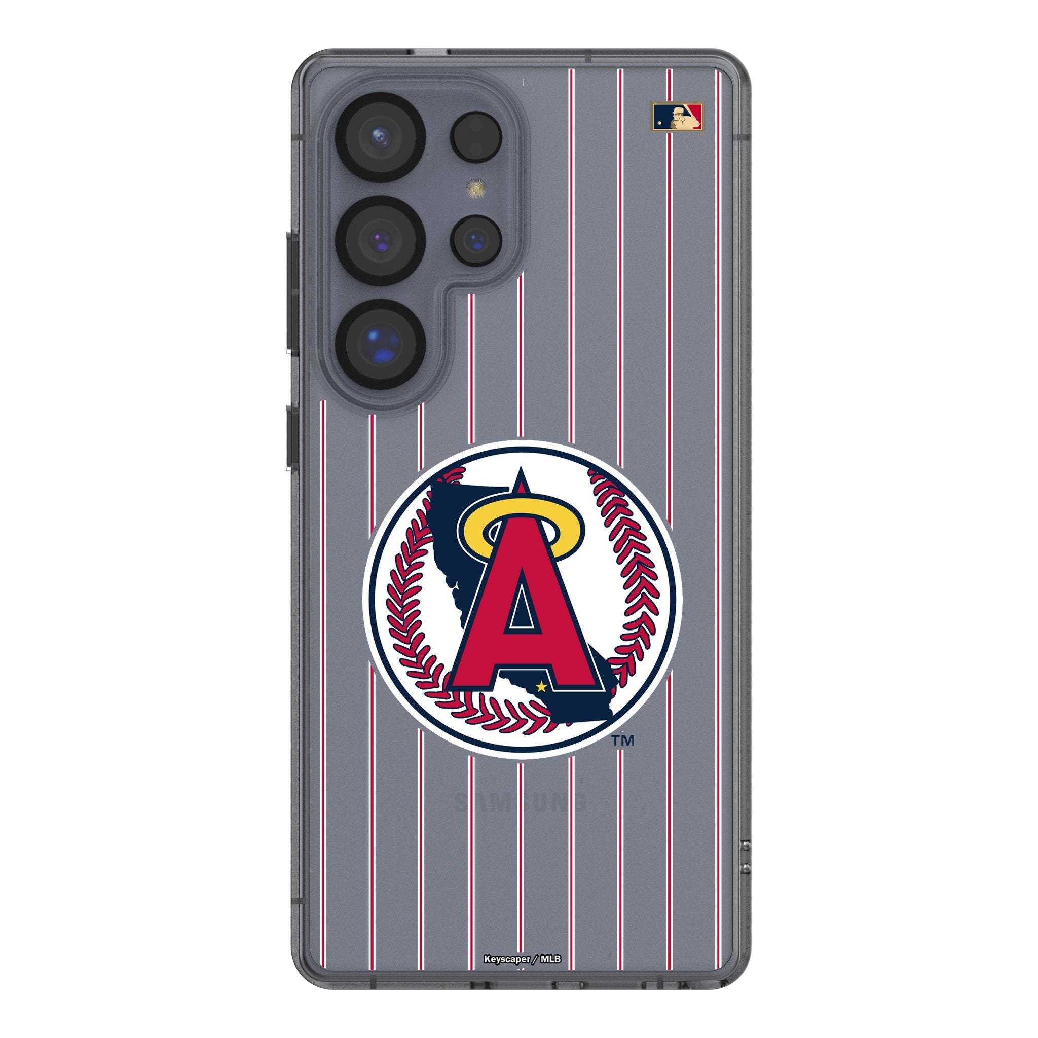 LA Angels 1986-1992 - Cooperstown Collection Pinstripe Clear Phone Case for Samsung Galaxy