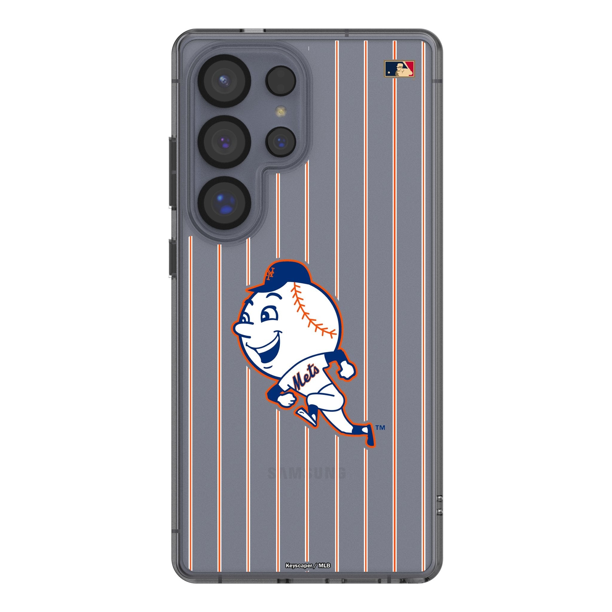 New York Mets 2014 - Cooperstown Collection Pinstripe Clear Phone Case for Samsung Galaxy 1