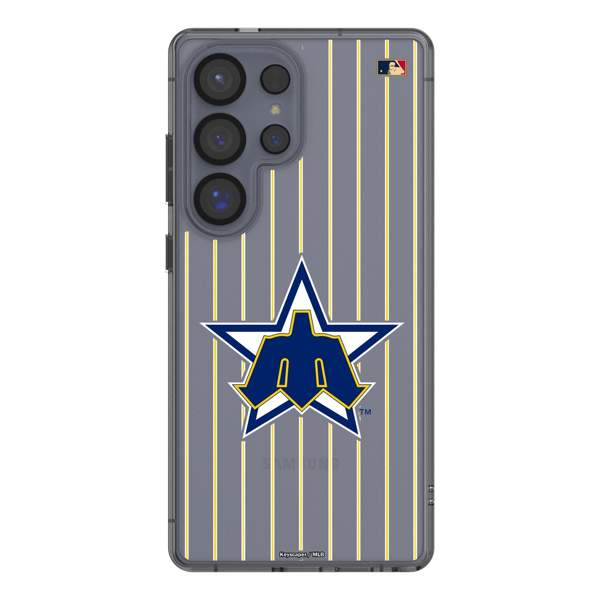 Seattle Mariners 1981-1986 - Cooperstown Collection Pinstripe Clear Phone Case for Samsung Galaxy 1