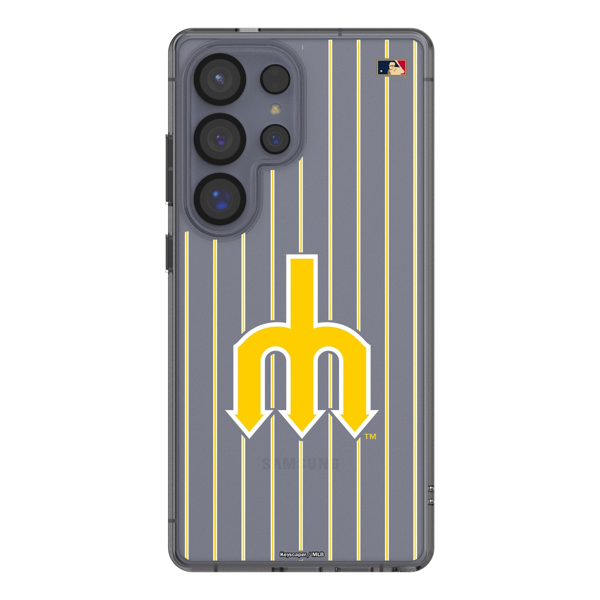Seattle Mariners 1977-1980 - Cooperstown Collection Pinstripe Clear Phone Case for Samsung Galaxy 1